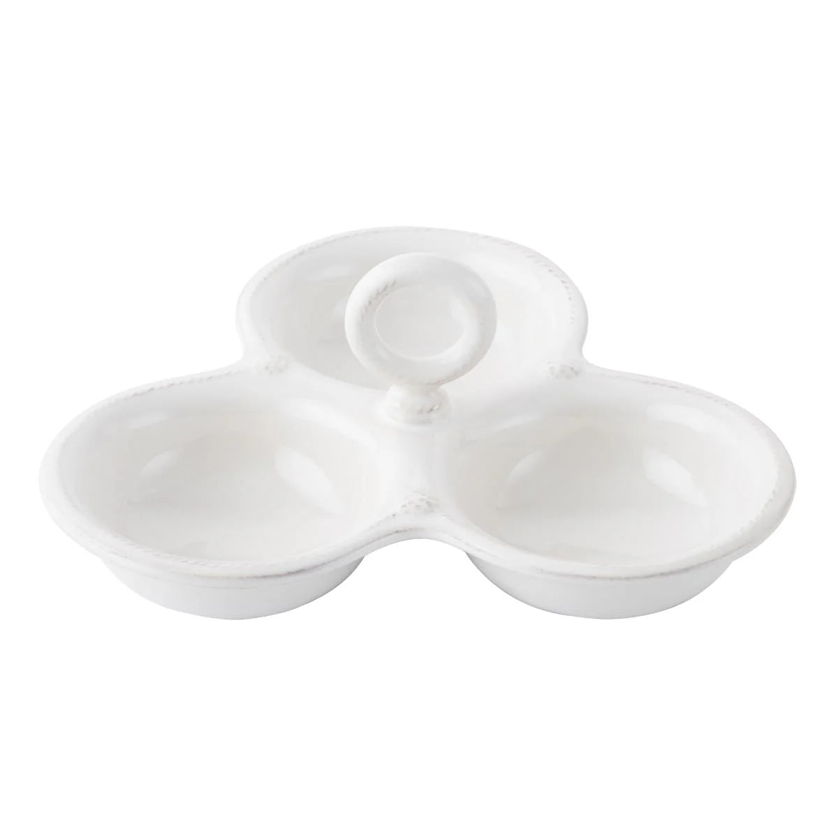 Berry & Thread Triple Bowl Server - Whitewash