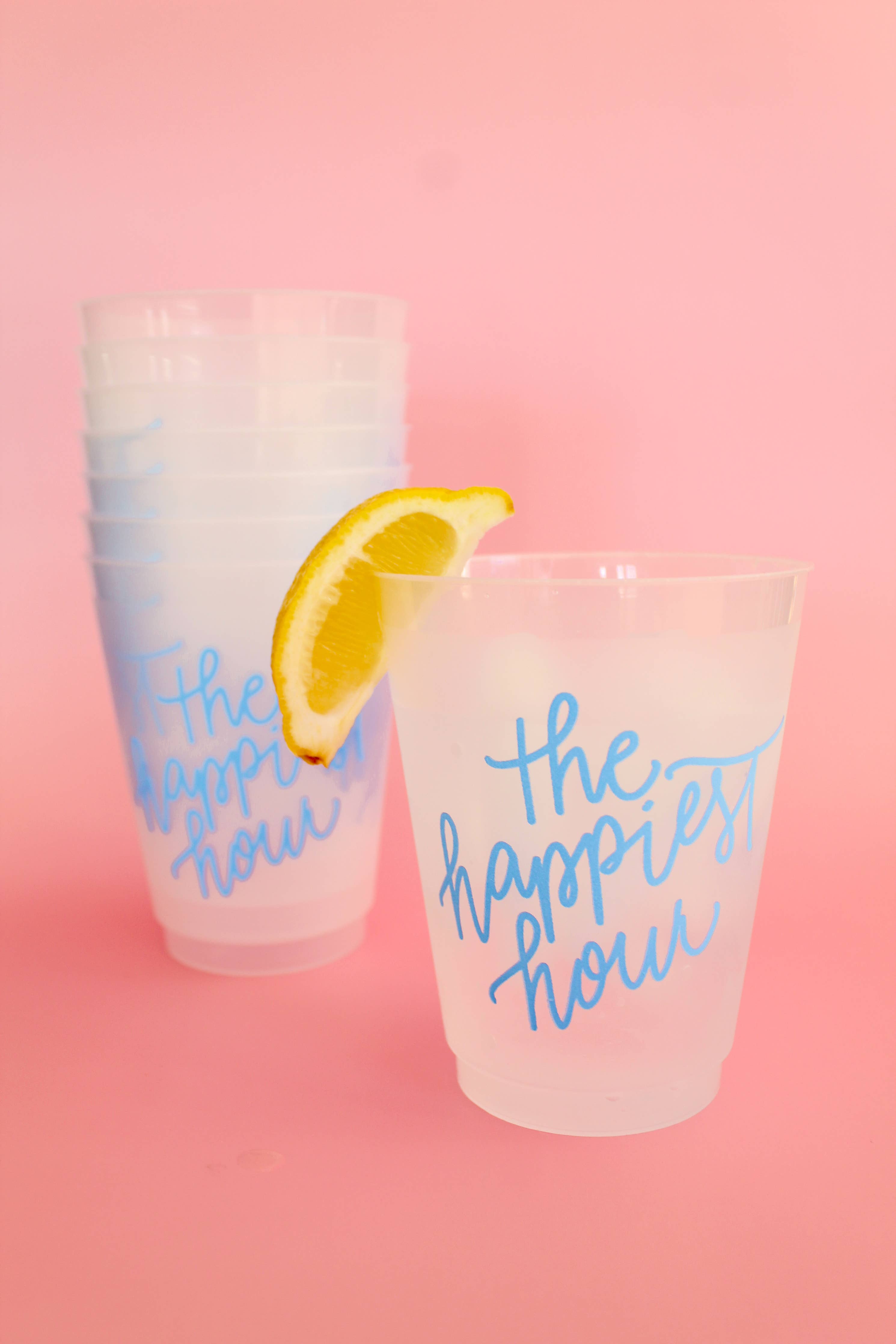 Birdie Mae Designs - The Happiest Hour | Frosted Acrylic 16oz Set of 8