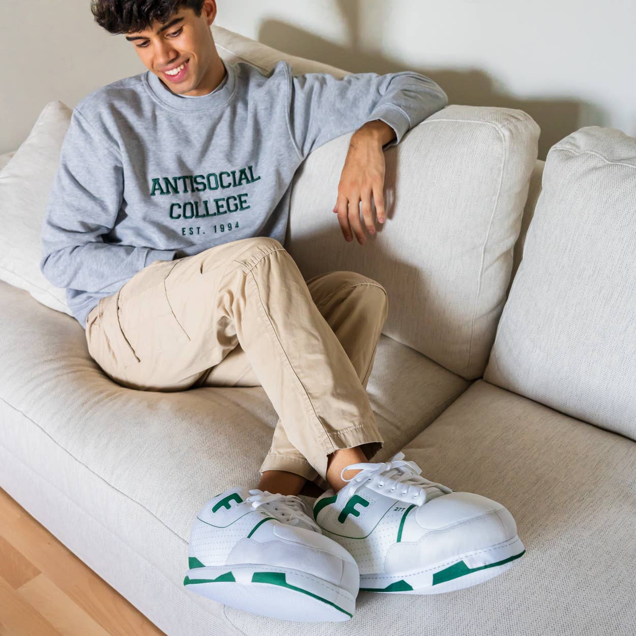 Casa Gigantes Slipper Sneakers - White & Green