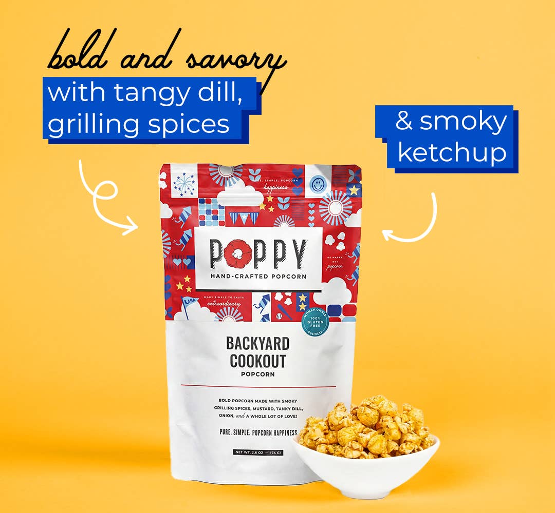 Poppy Hand-Crafted Popcorn - Backyard Cookout Popcorn