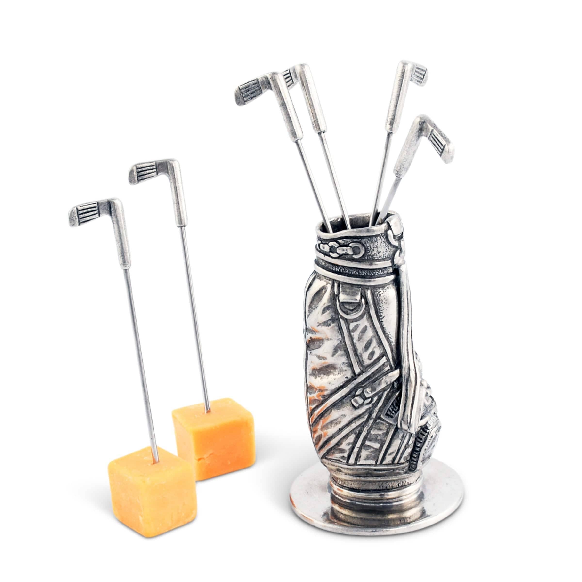 Pewter Cocktail Picks - Golf Bag