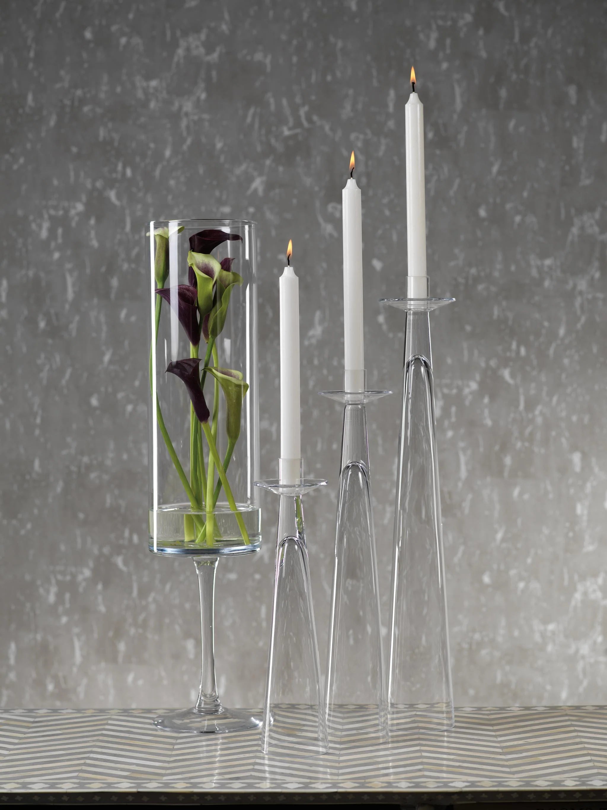 Alina Glass Candleholder - Large