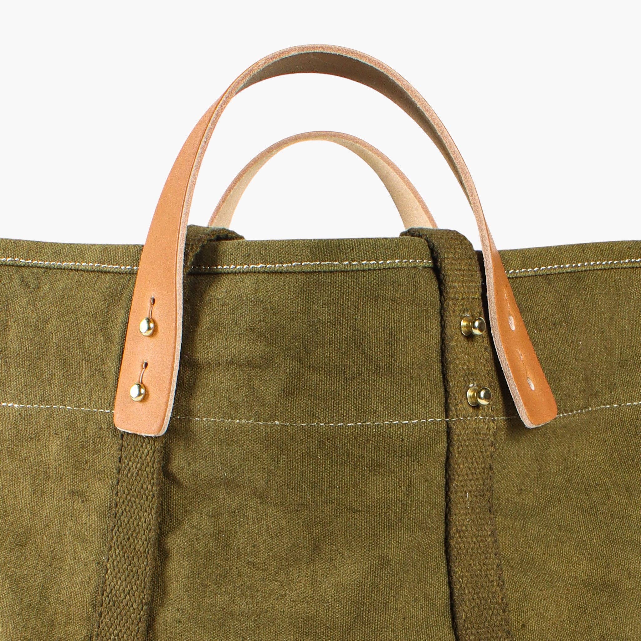 IMMODEST COTTON - Small East West Tote | Olive