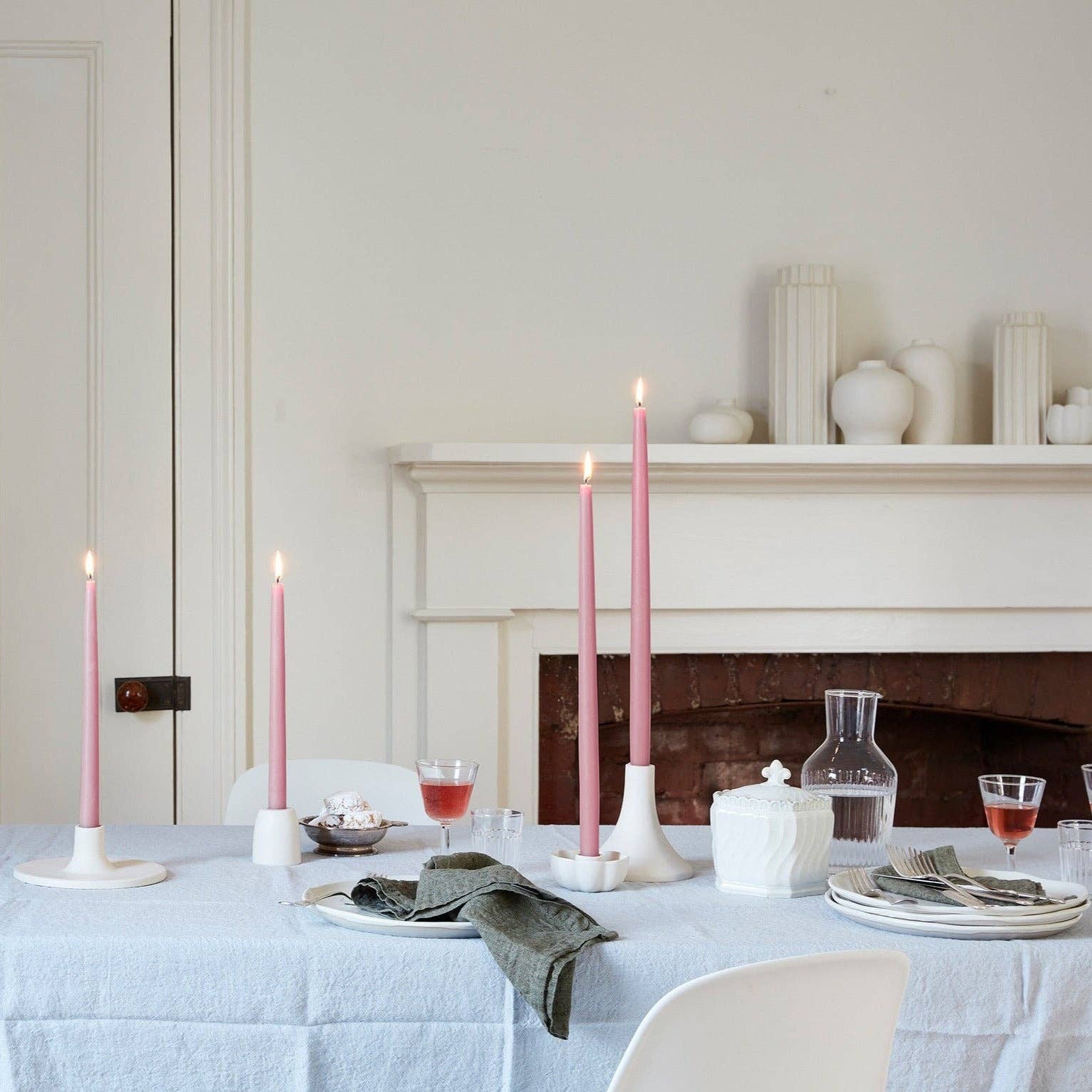 The Floral Society - 18" Original Dipped Taper Candles: Heron