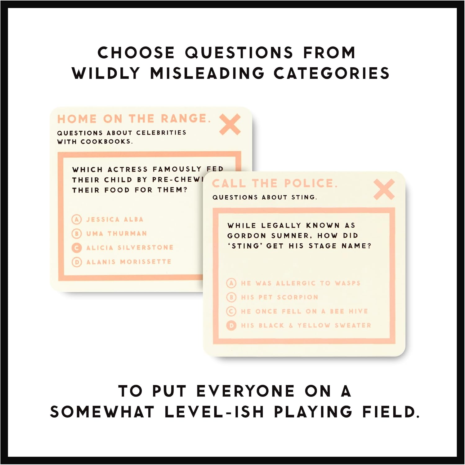 Irrelevant Celebrity Trivia Card Game