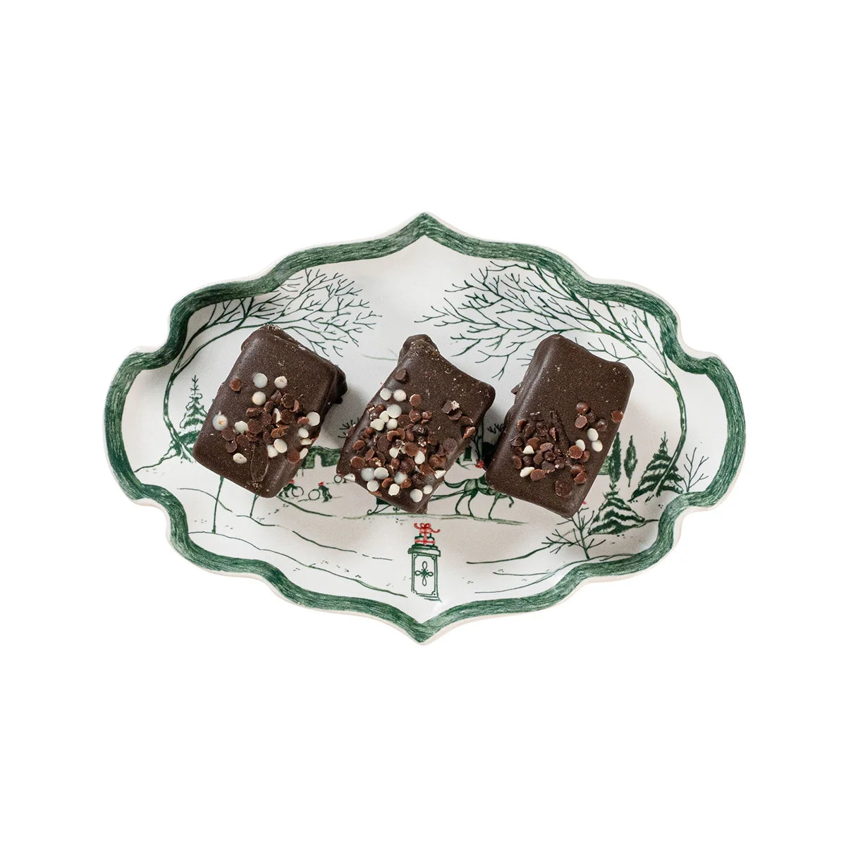 Country Estate Winter Frolic Tray - Evergreen