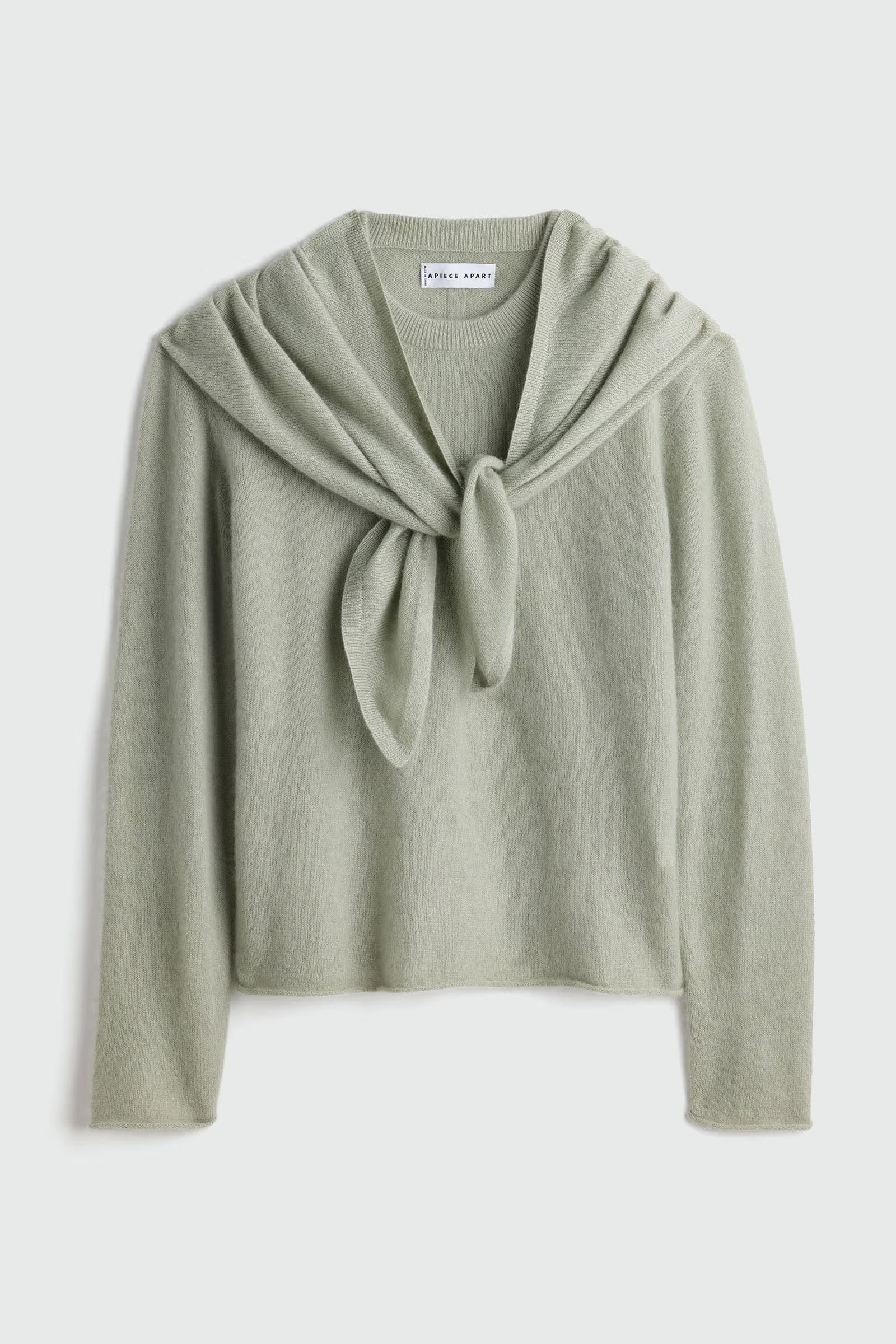 Softest Tissue Scarf Tie Top - Seafoam