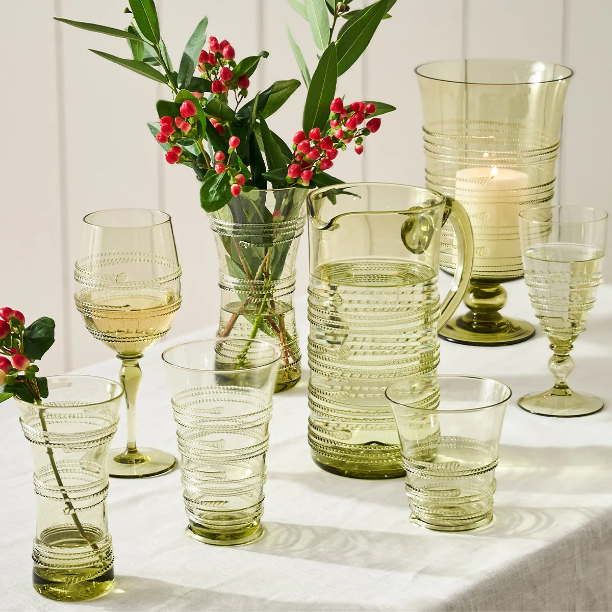 Ella 9" Corset Vase - Green