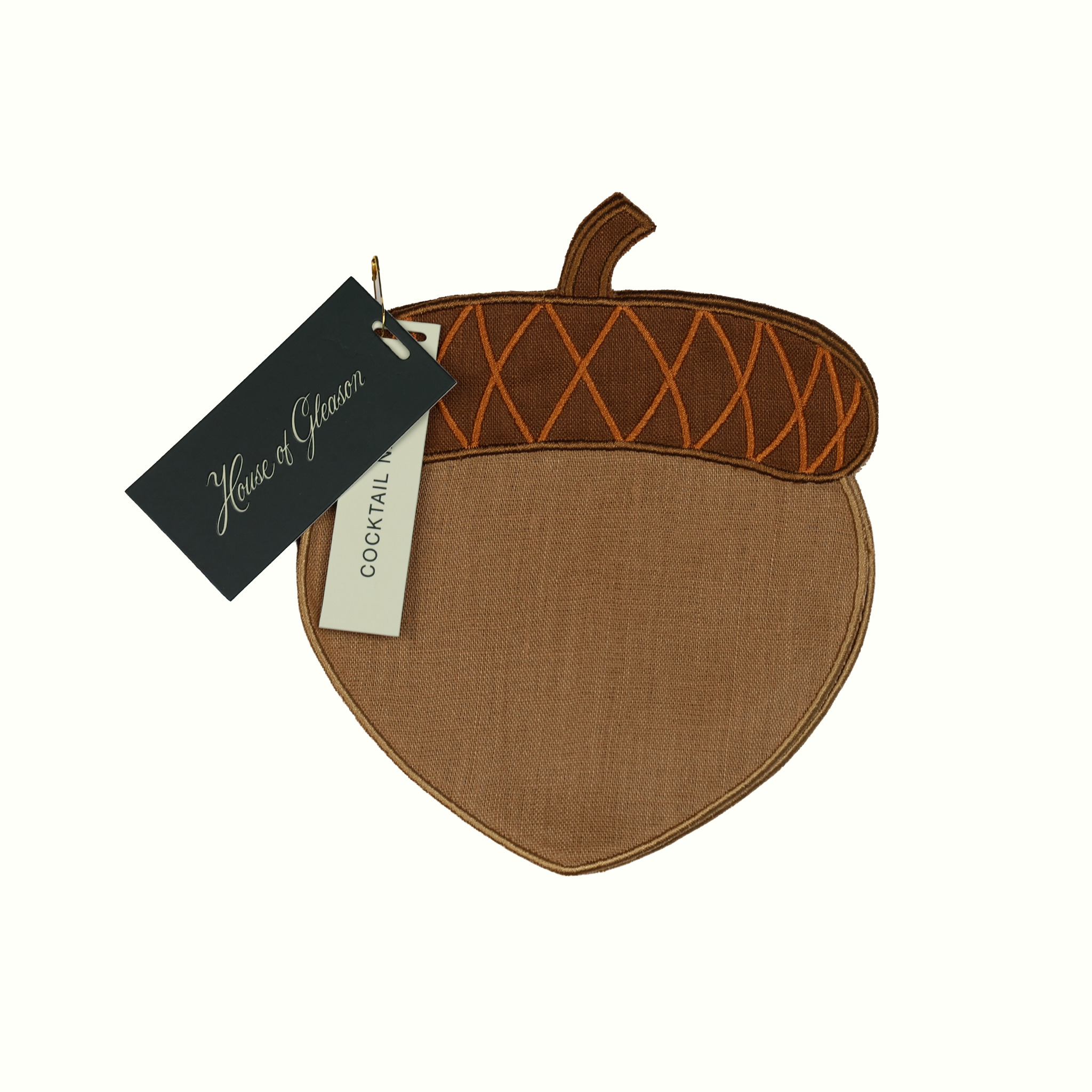 House of Gleason - Acorn Linen Cocktail Napkins - Set of 4