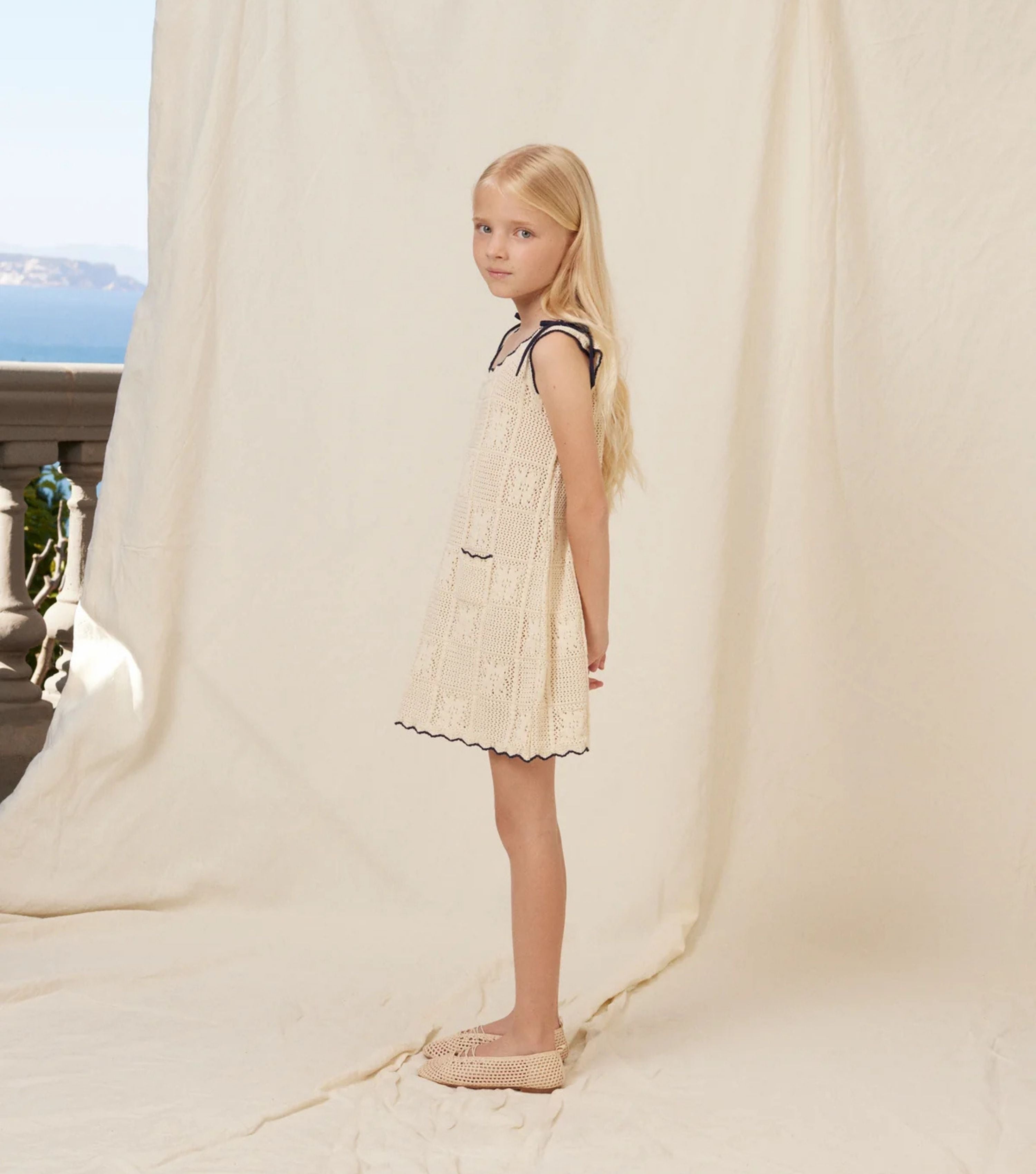 Elina Dress - Natural Lace Knit