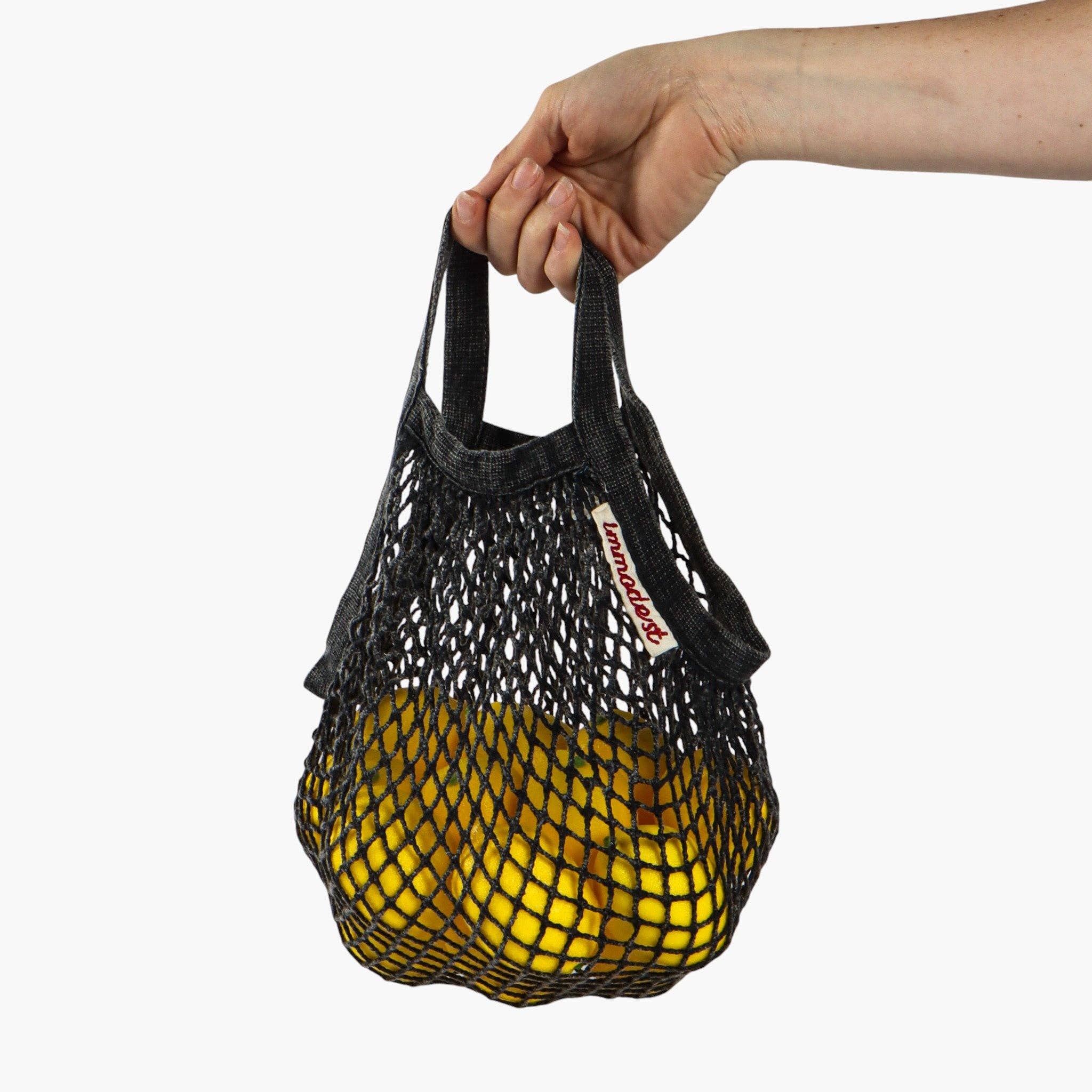 IMMODEST COTTON - Tiny Market Bag | Washed Black