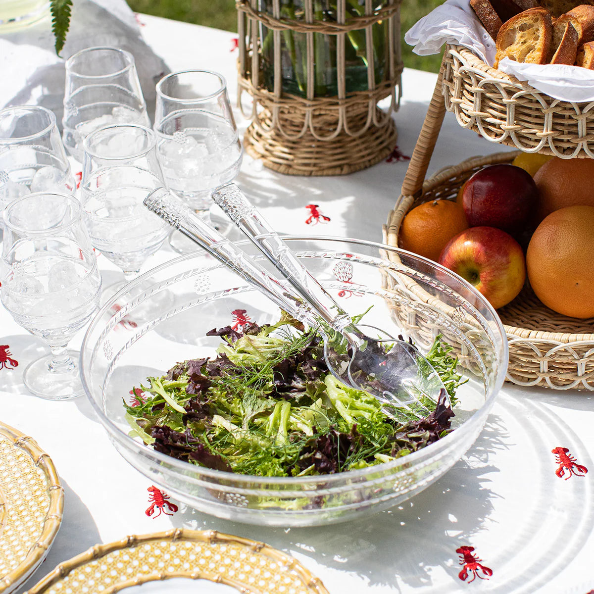 Isabella Acrylic Salad Server Set