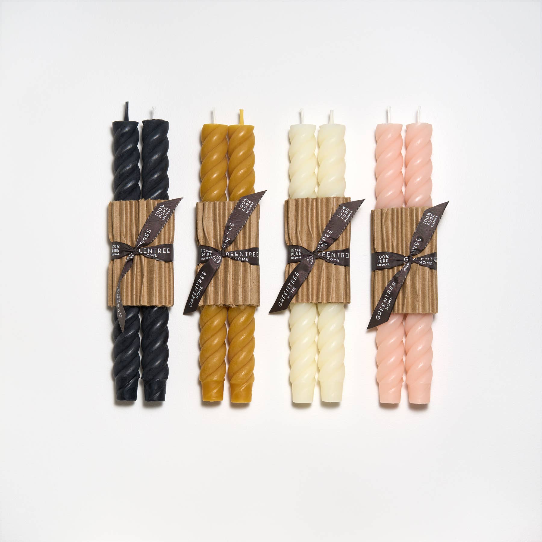 Rope Tapers Candles - Bamboo