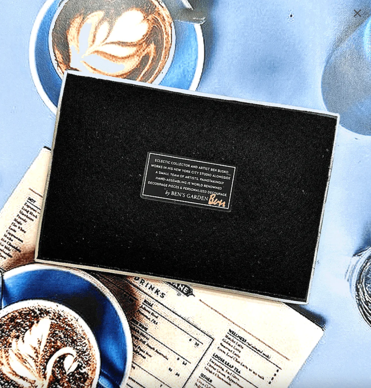 Five Lucky Clovers Decoupage Glass Tray