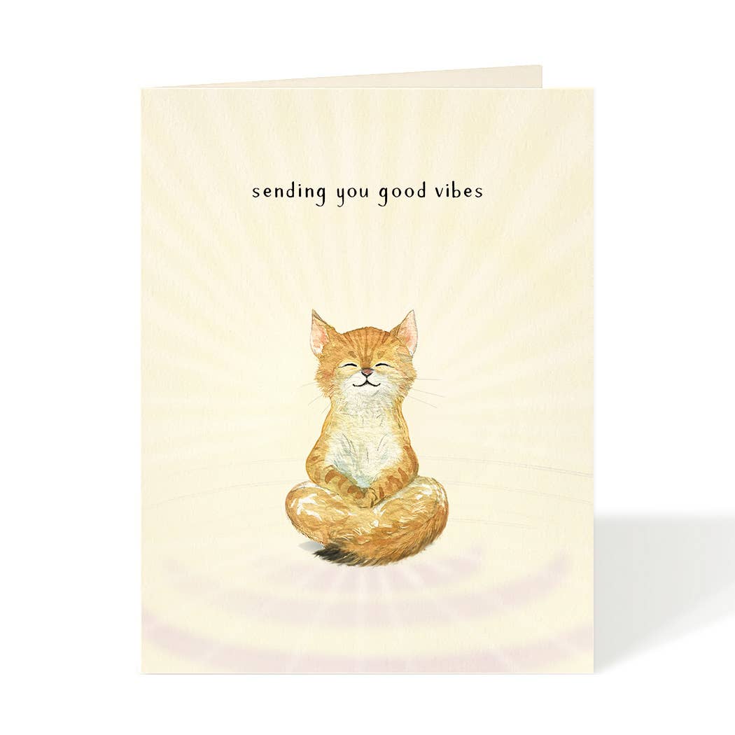 Felix Doolittle - Good Vibes - Get Well Greeting Cards