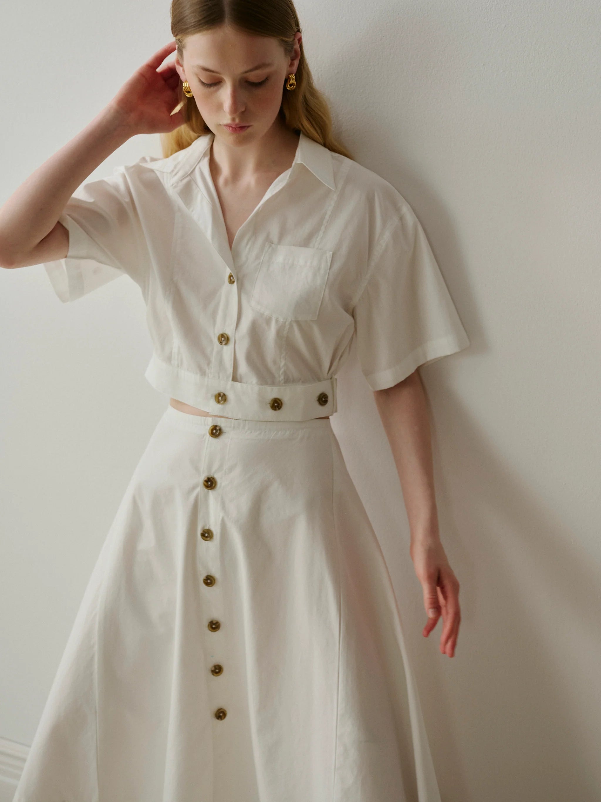 Myla Top - White Poplin