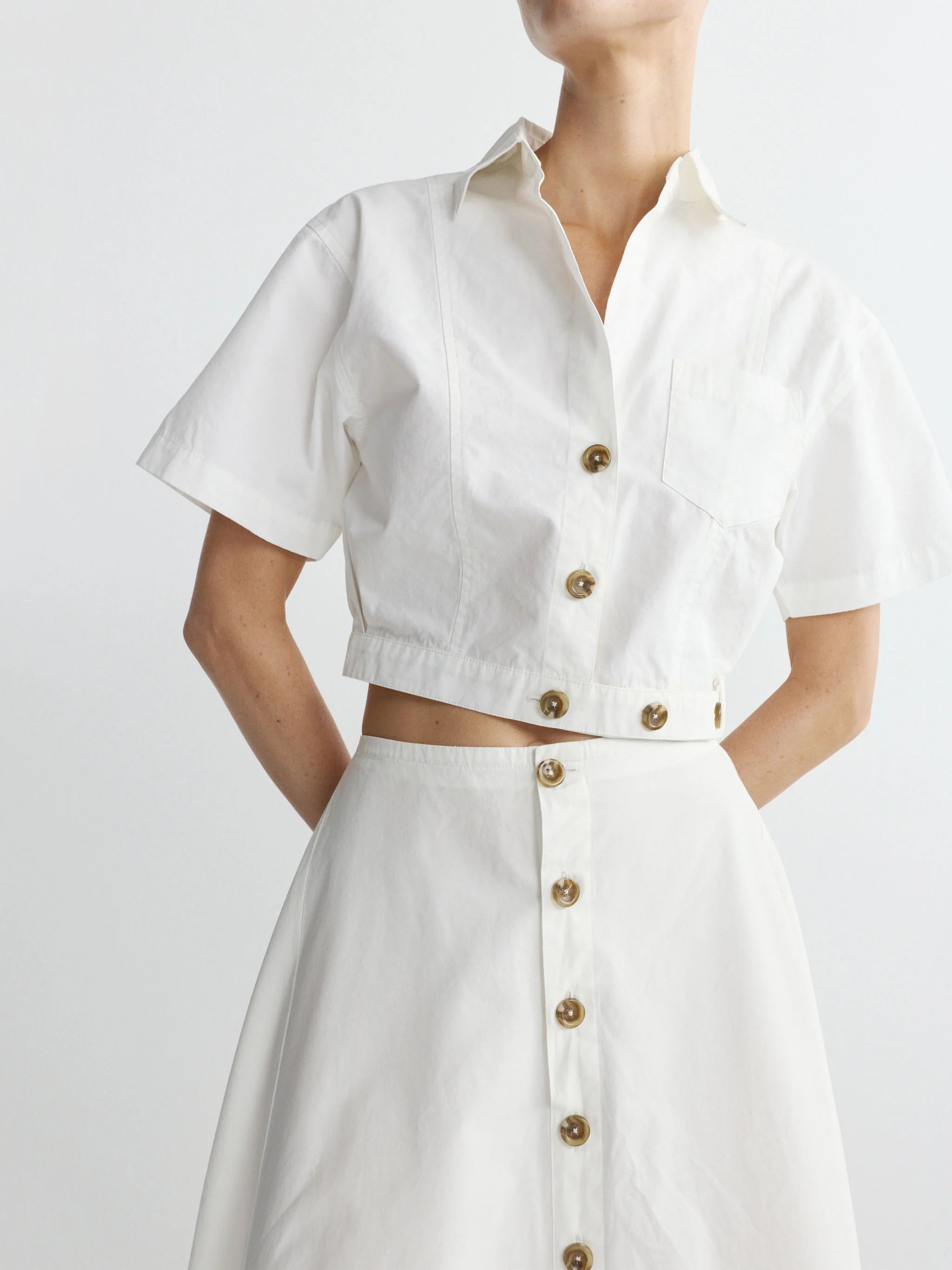 Myla Top - White Poplin