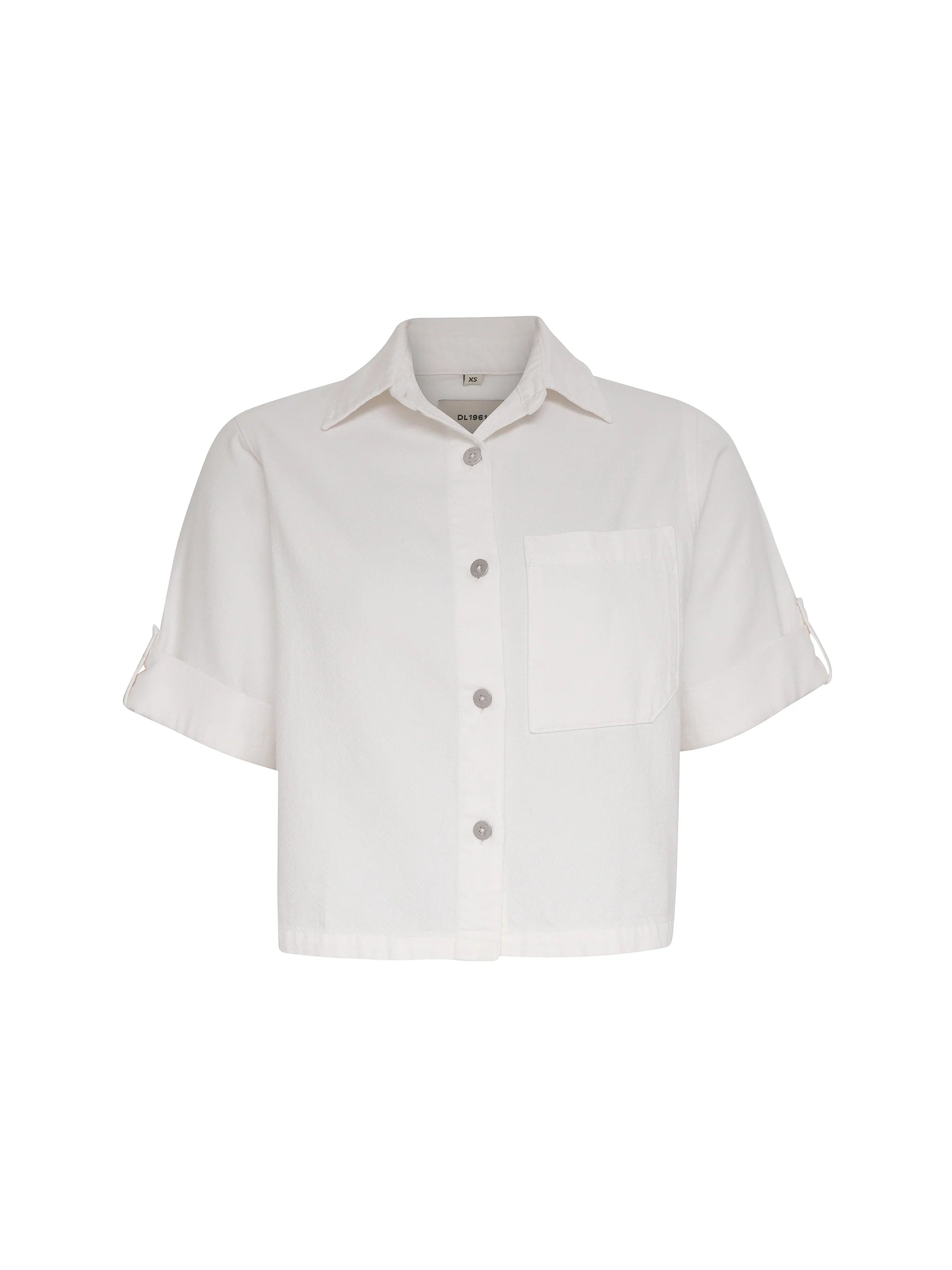 Montauk Shirt Cuffed Sleeve - White Aura