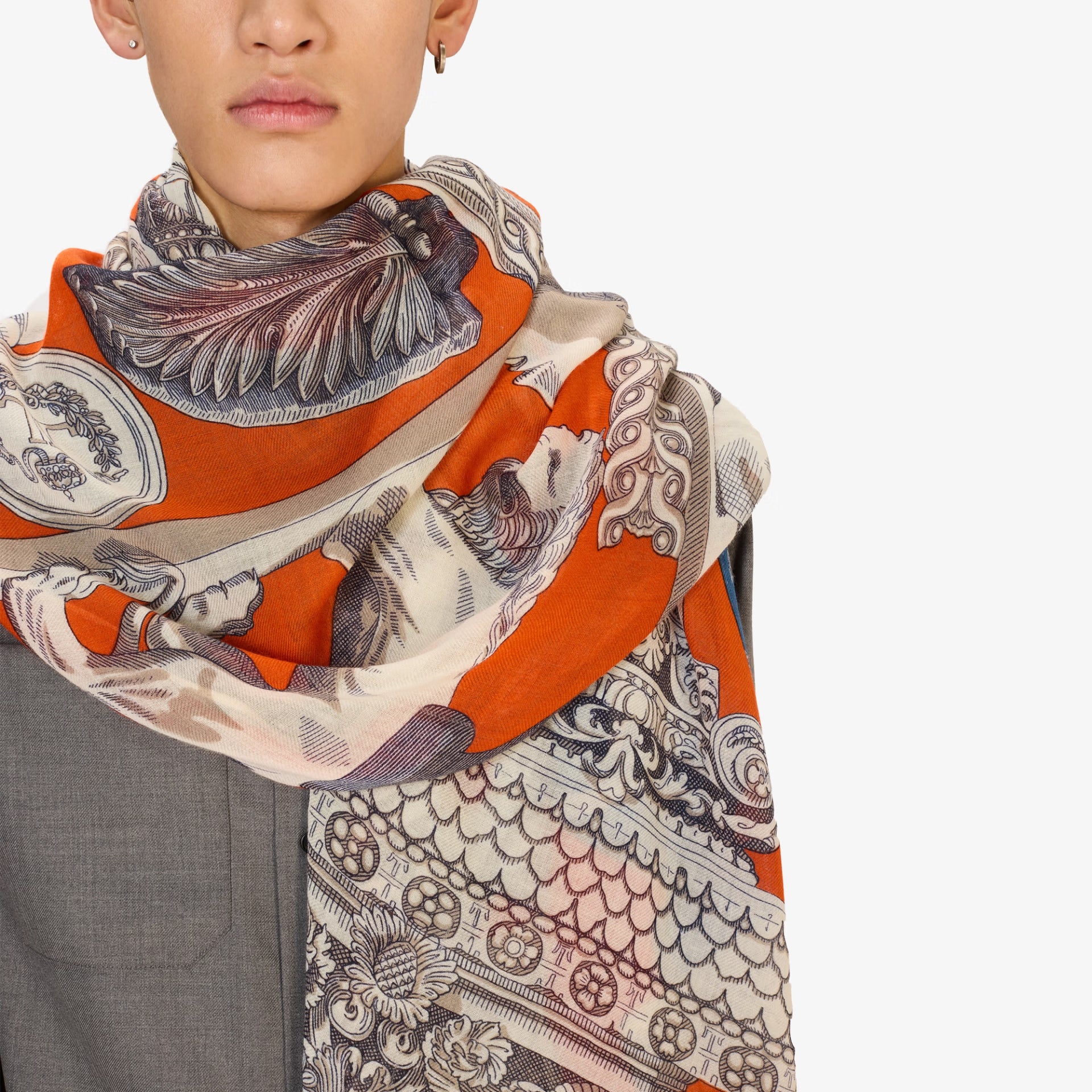 Archives Scarf - Orange