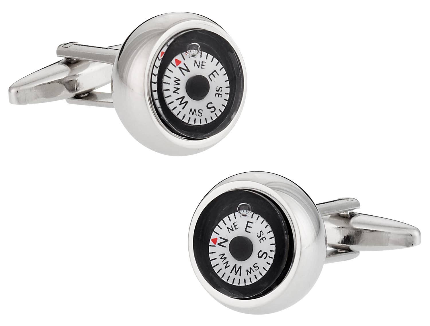 Cuff-Daddy - Compass Cufflinks in White