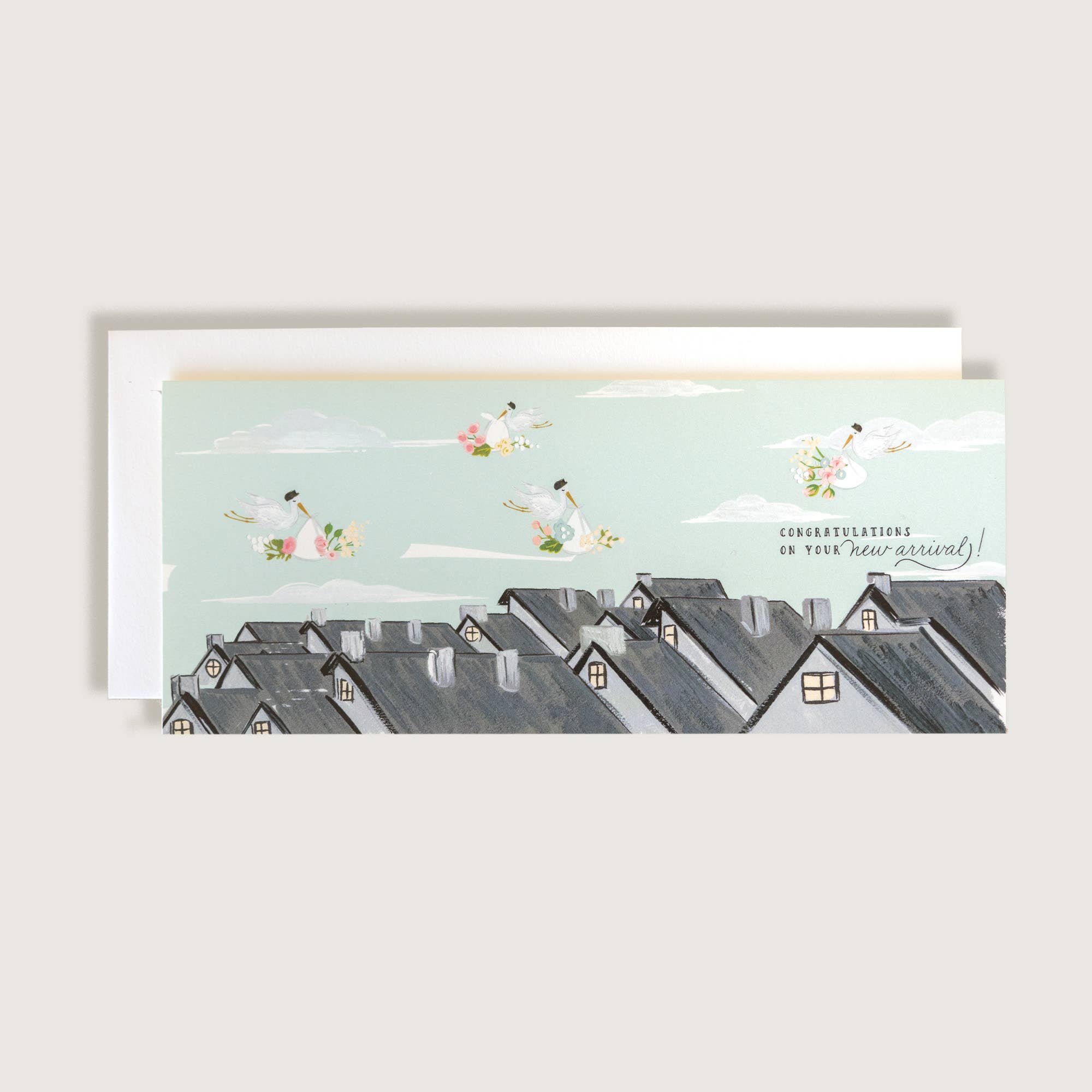 The First Snow - New Baby Arrival Special Delivery Greeting Card