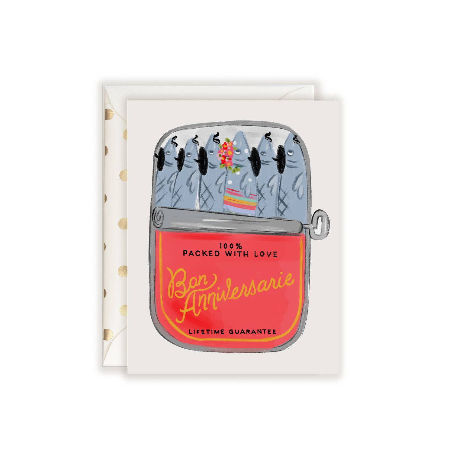 Bon Anniversaire Packed w/ Love Card