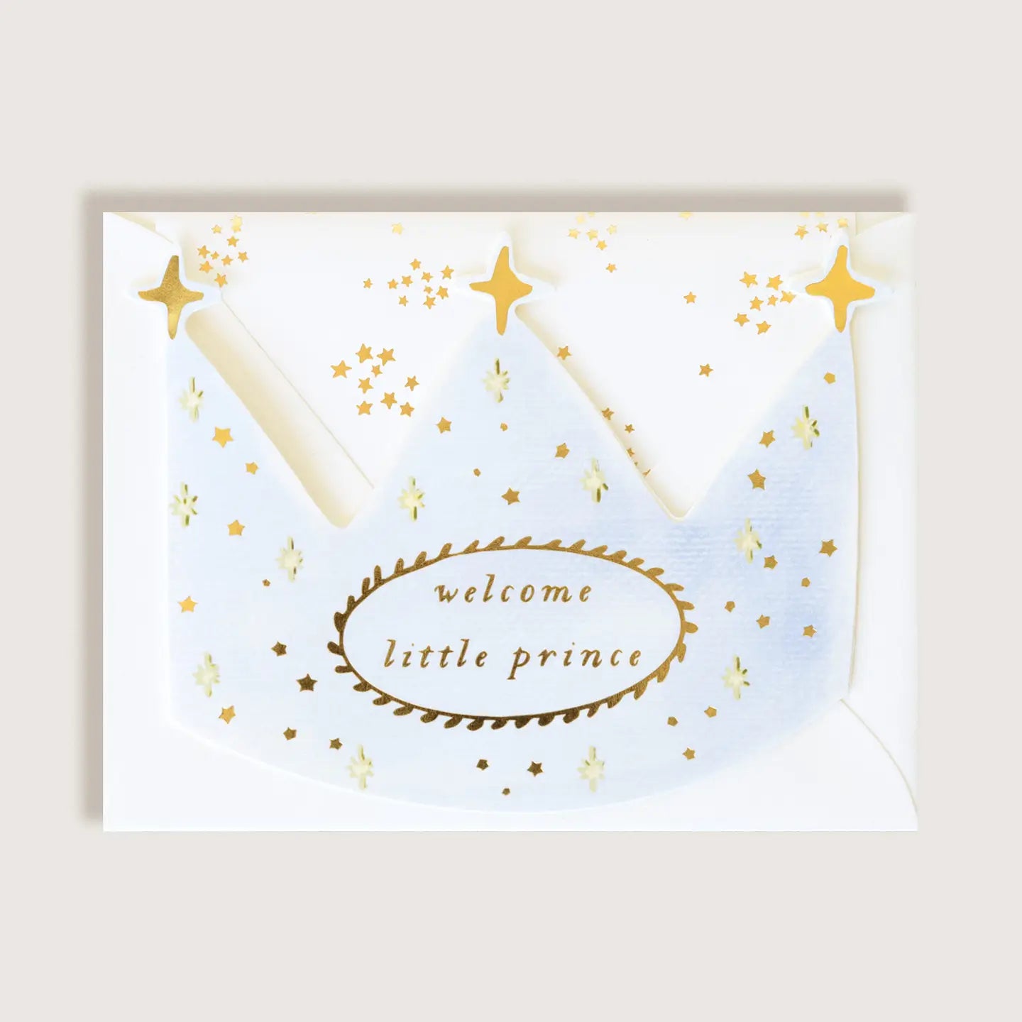 Welcome Little Prince Crown Baby Card
