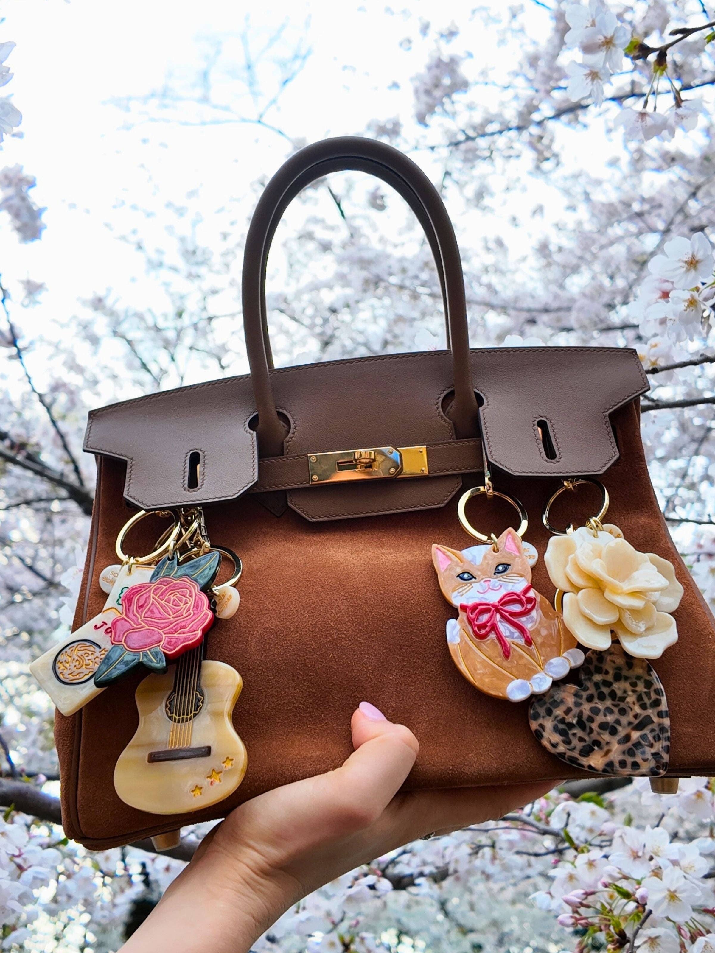 Solar Eclipse - Hand-painted Mahjong Bag Charm + Keychain | Eco-Friendly