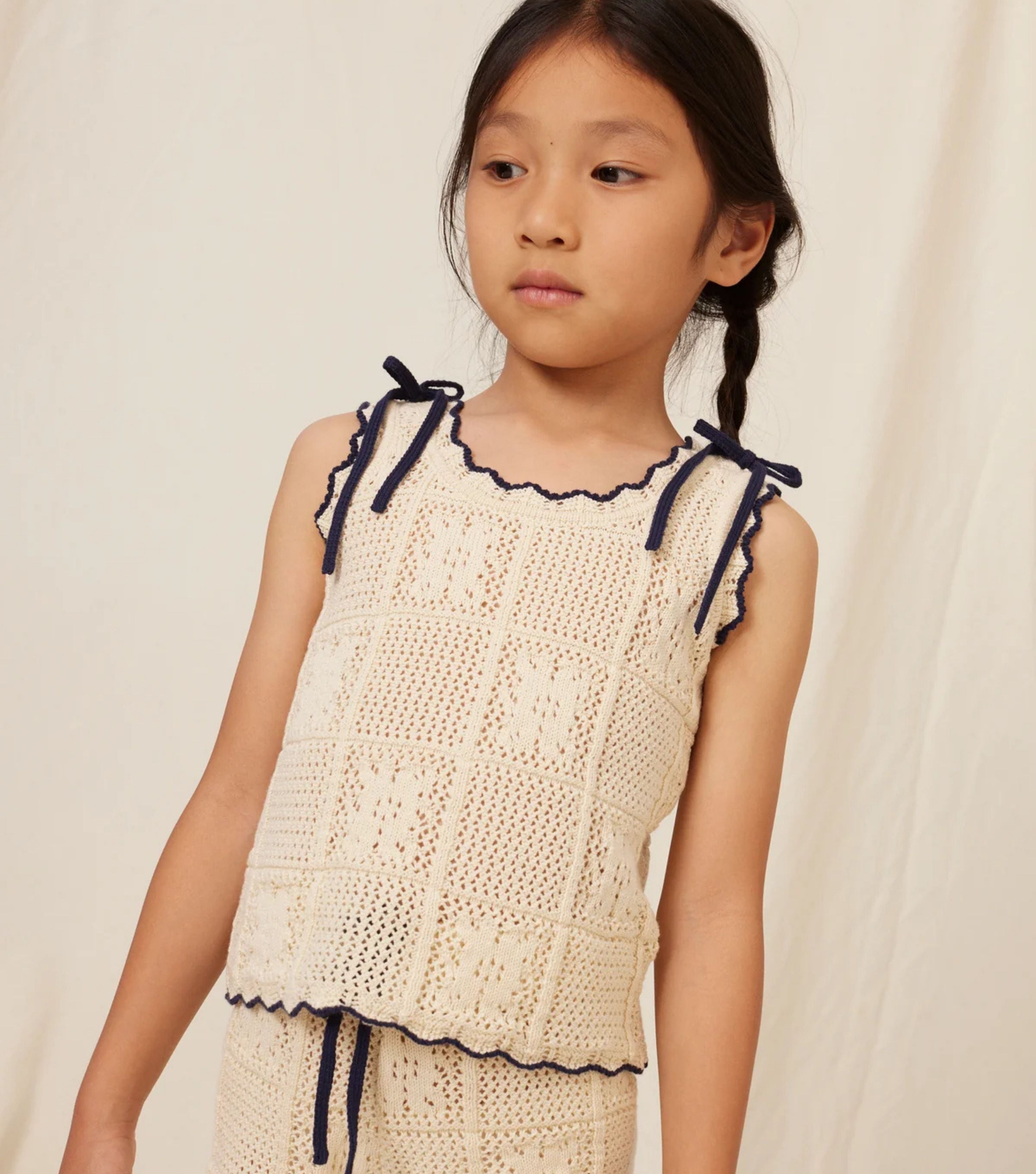 Elina Top - Natural Lace Knit
