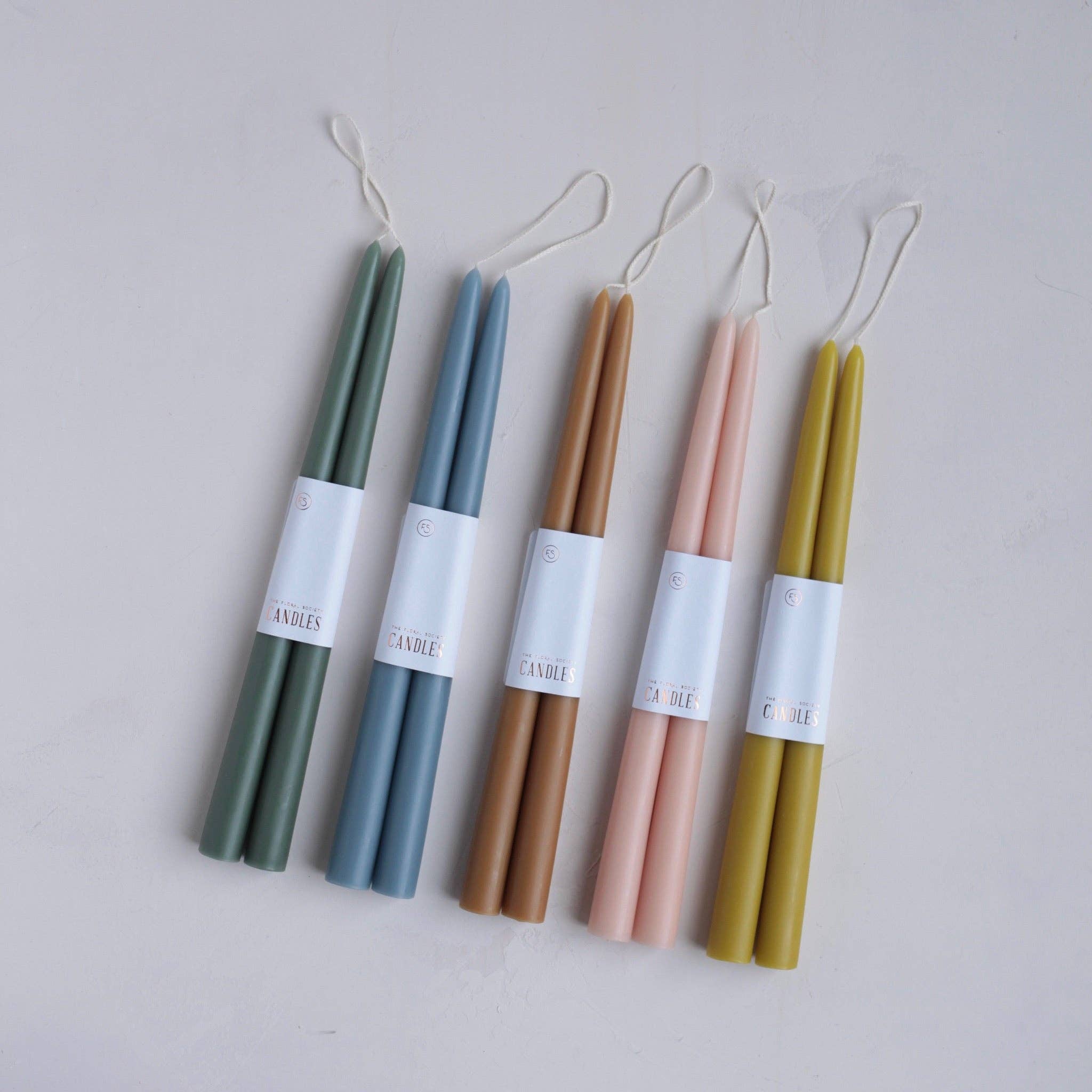 The Floral Society - 12" Original Dipped Taper Candles: Heron