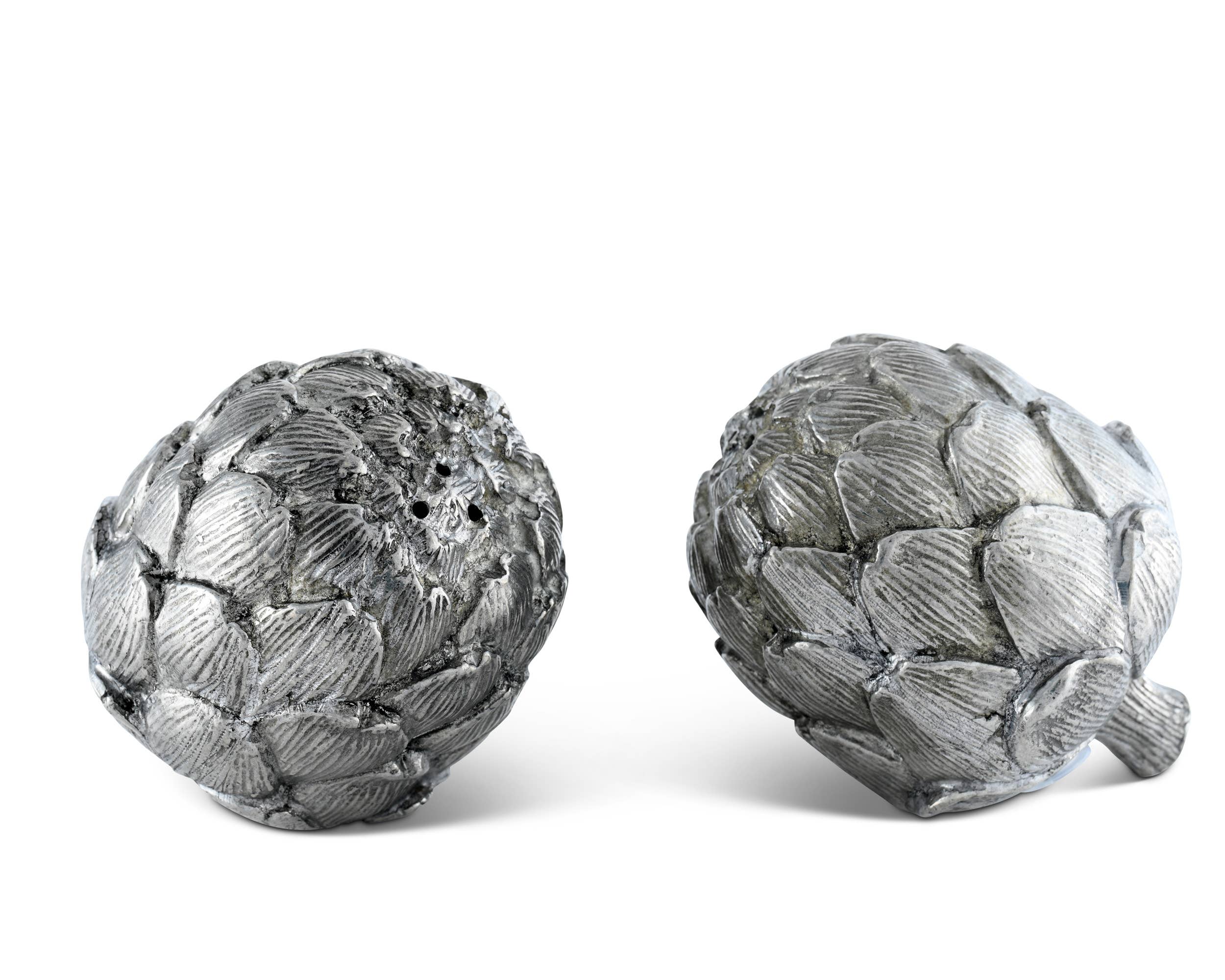 Pewter Salt & Pepper Set - Artichoke