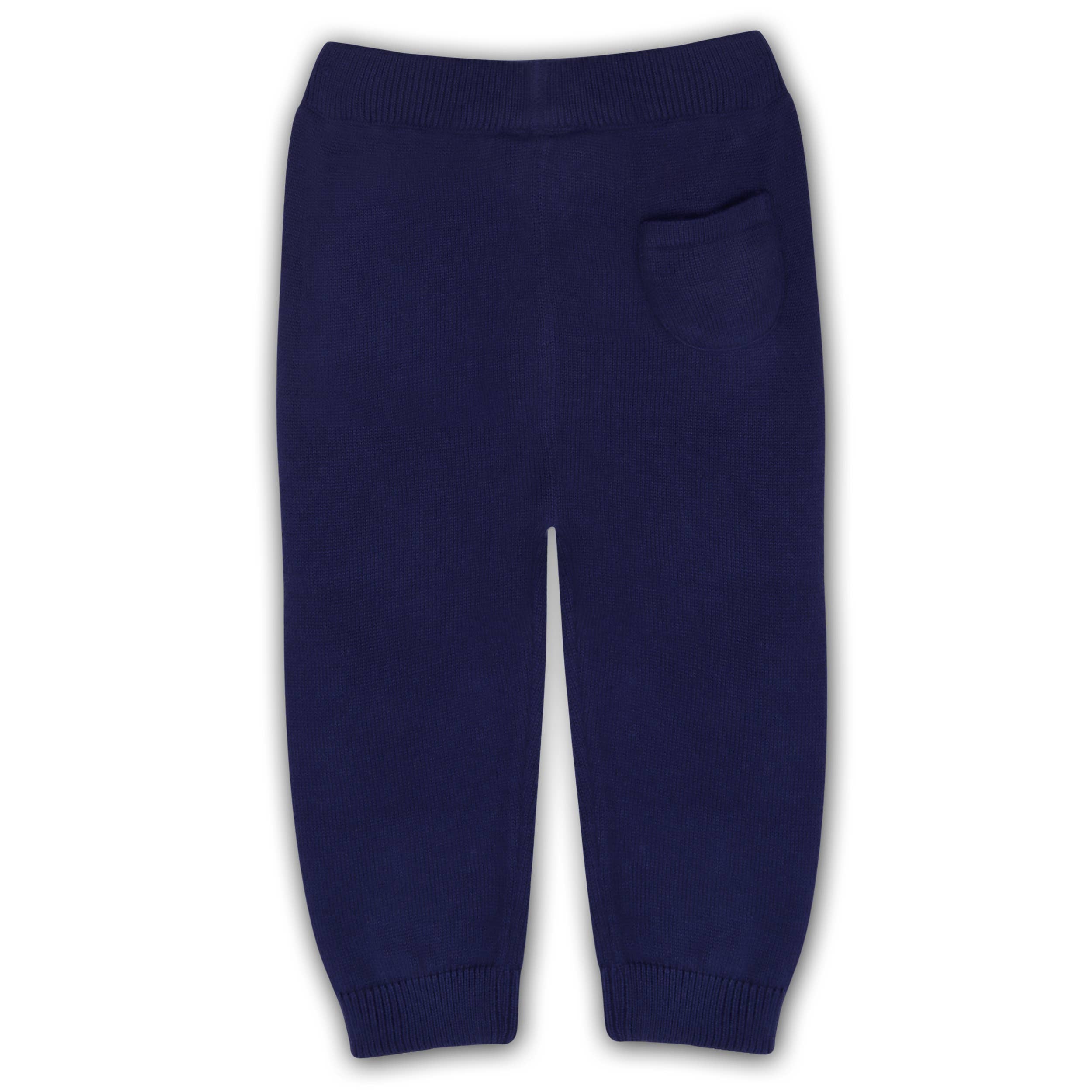 Pocket Sweater Knit Baby Legging Pants - Navy Blue