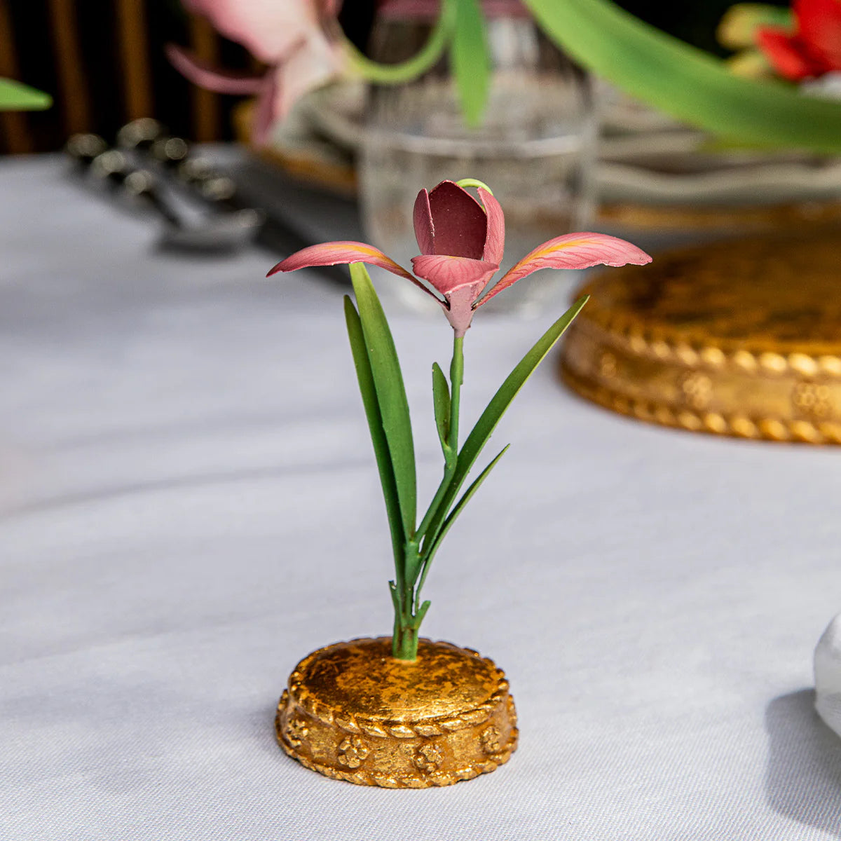 Meadow Walk Iris Place Card Holder - Pink