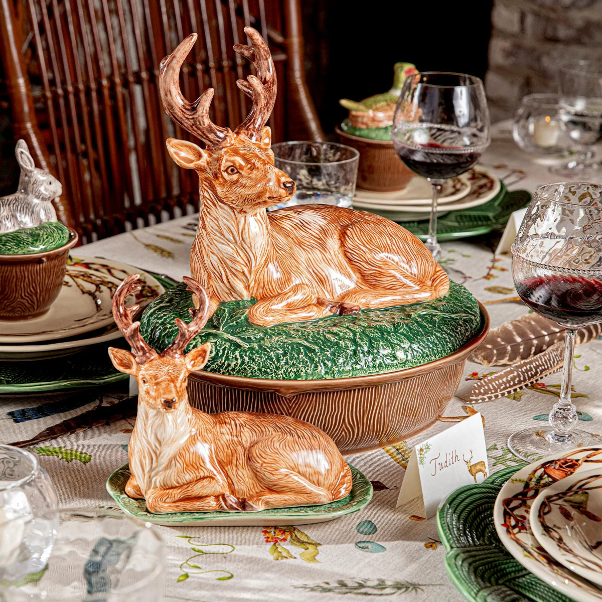 Forest Walk Stag Butter Dish - Multi