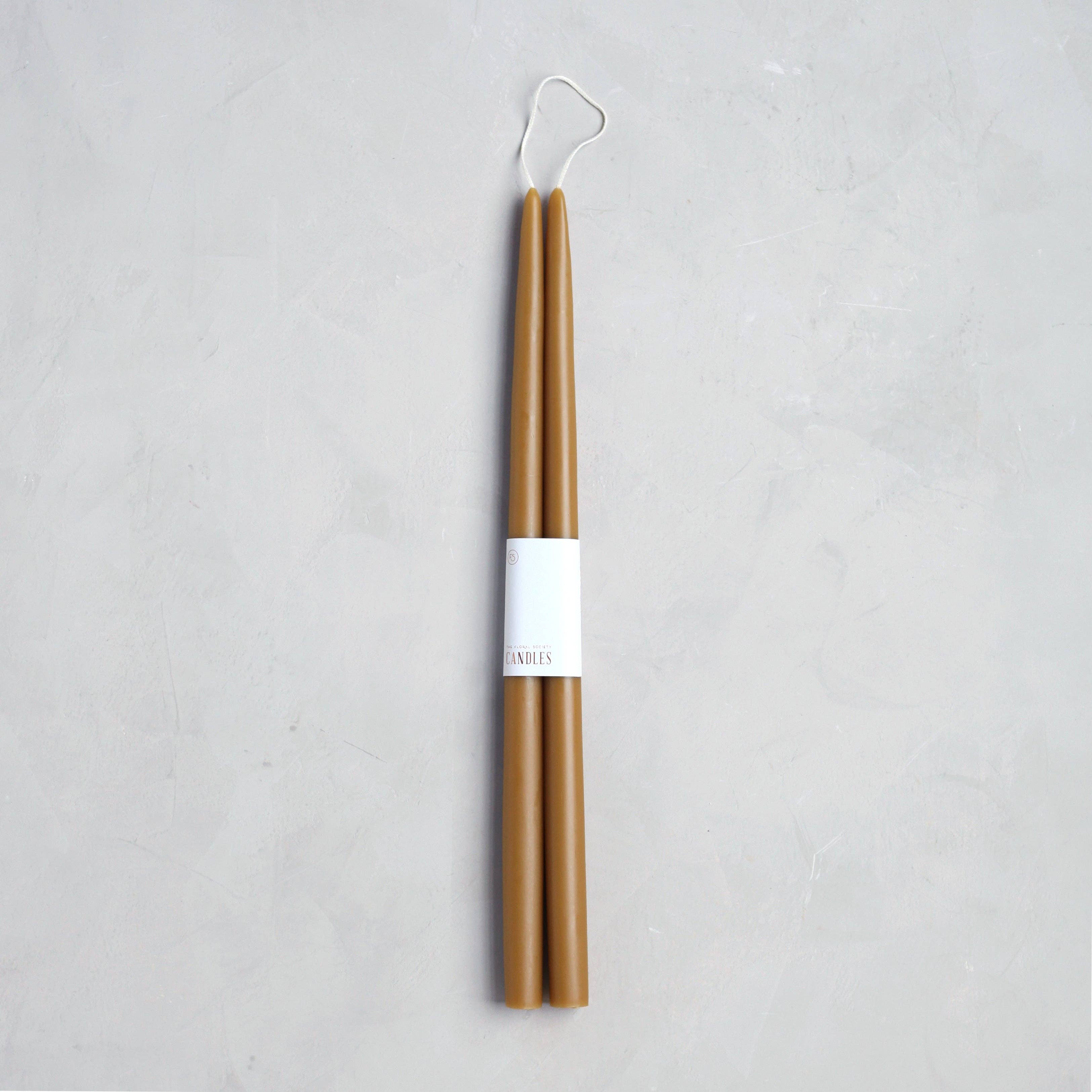 The Floral Society - 18" Original Dipped Taper Candles: Parchment