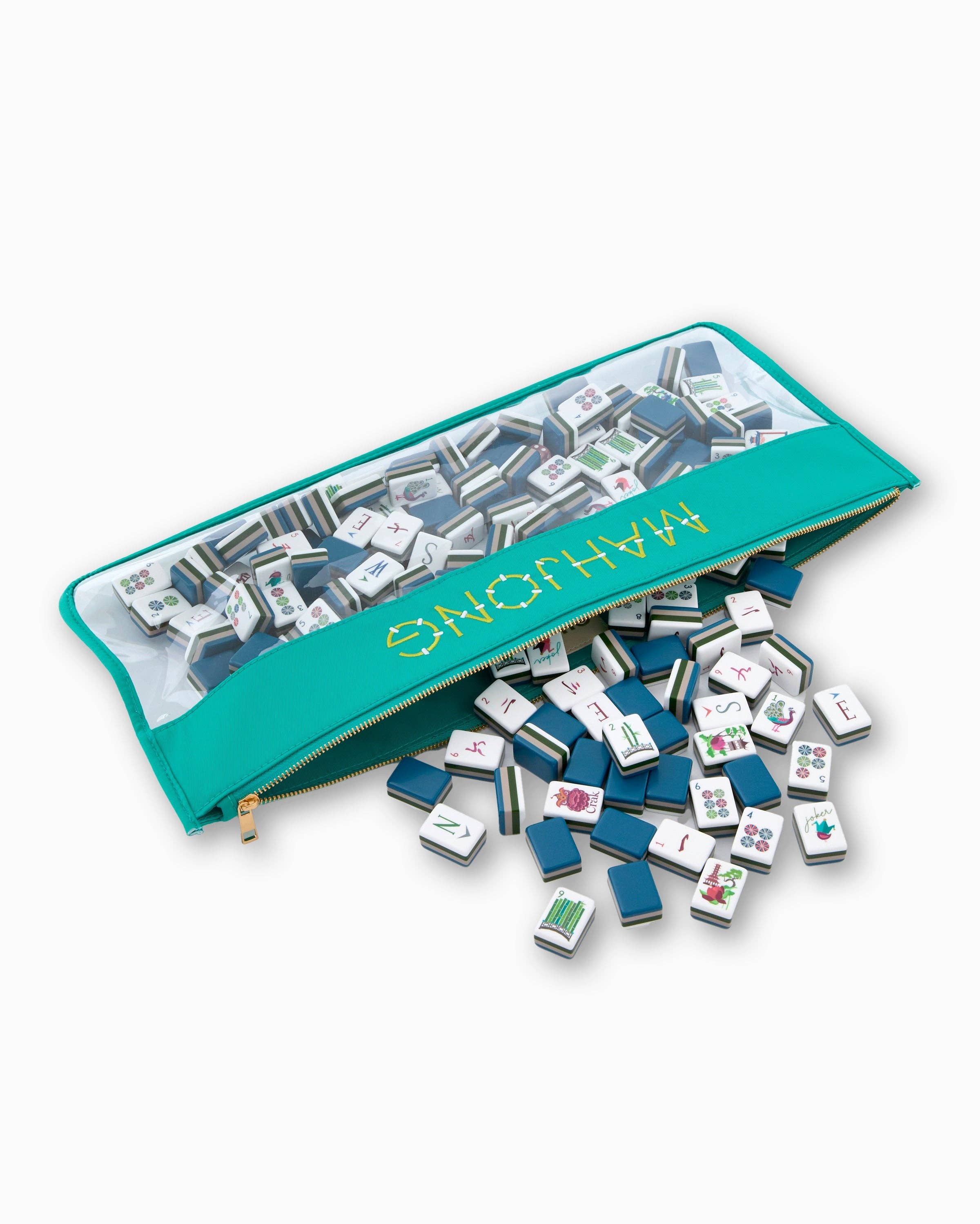 Oh My Mahjong - Aqua Bamboo Bag