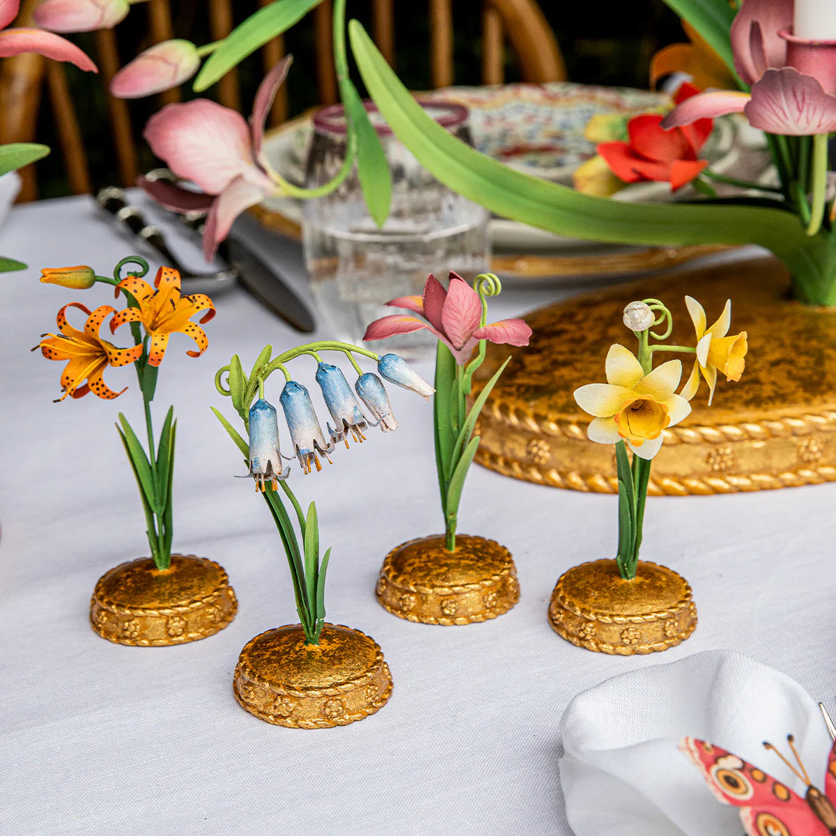 Meadow Walk Tiger Lily Place Card Holder - Orange
