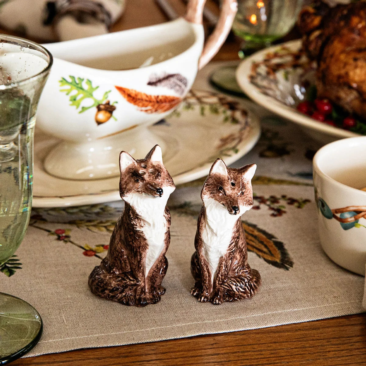 Clever Creatures Fox Salt and Pepper Shakers Set/2pc