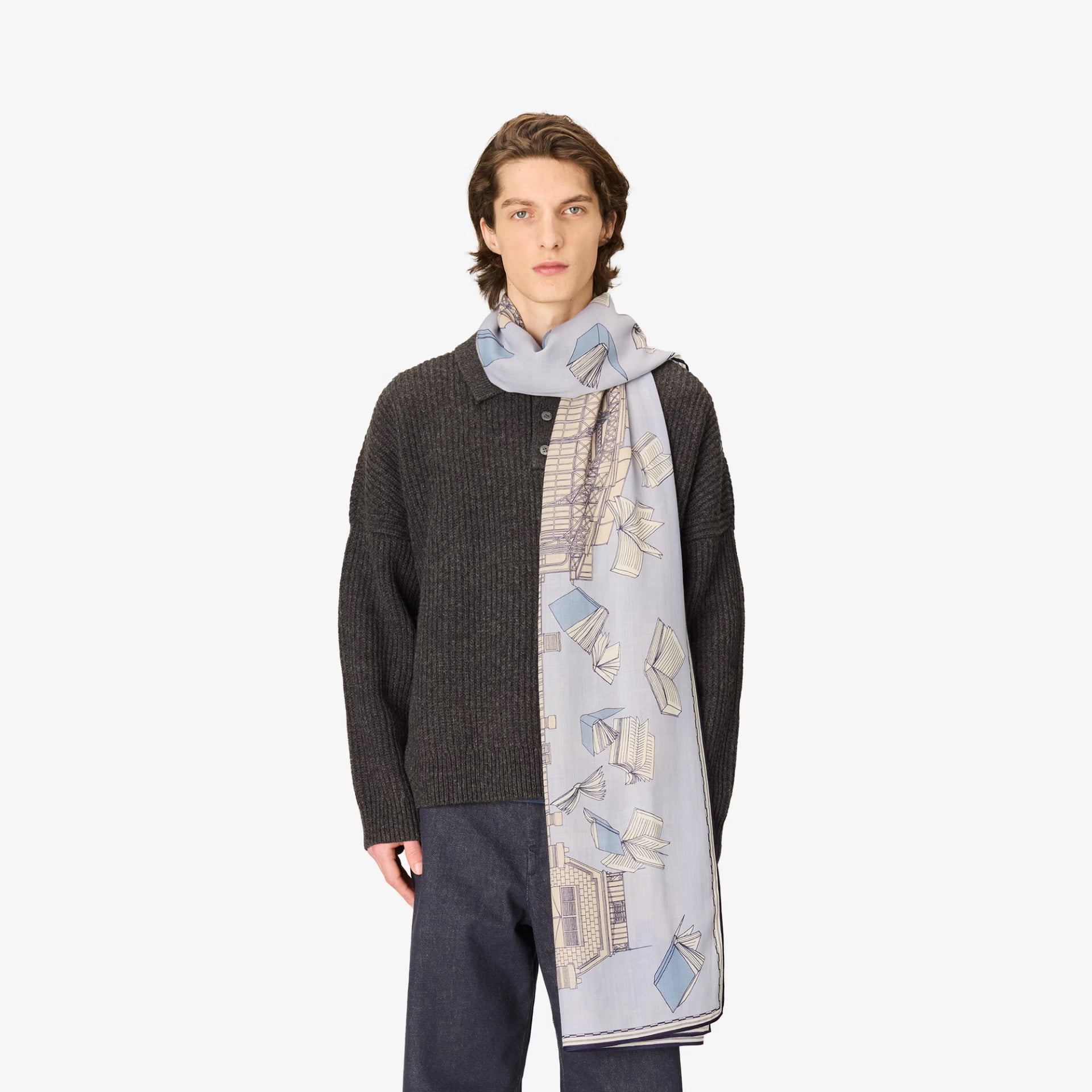 Scarf 100 - Vivienne - GREY