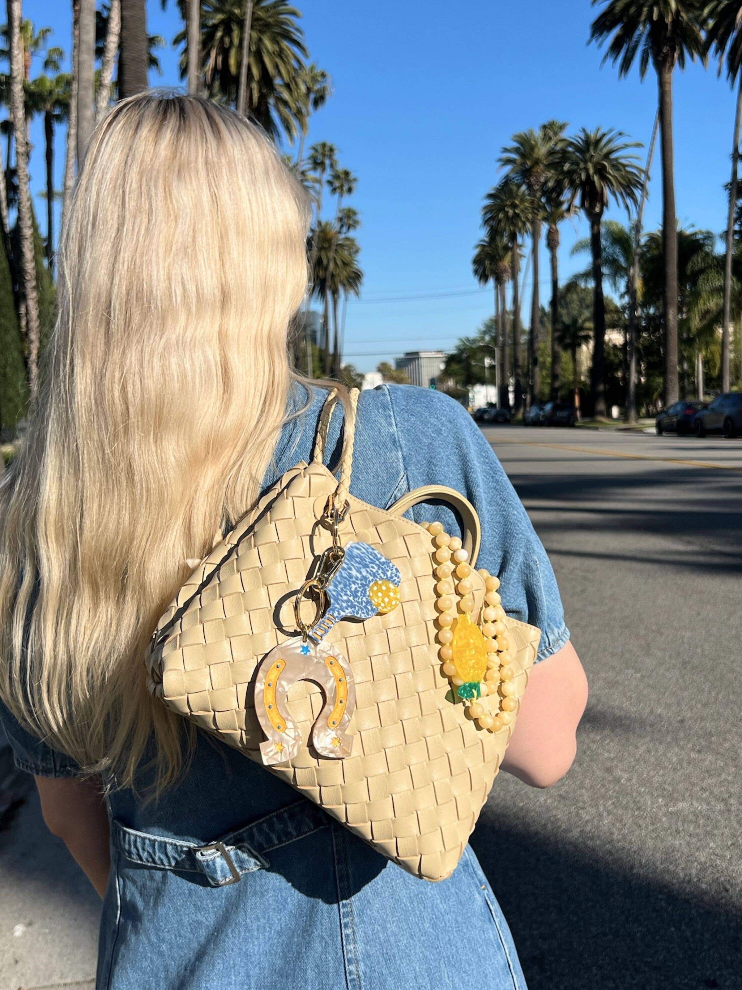 Solar Eclipse - Hand-painted Pickleball Bag Charm & Keychain | Eco-Friendly