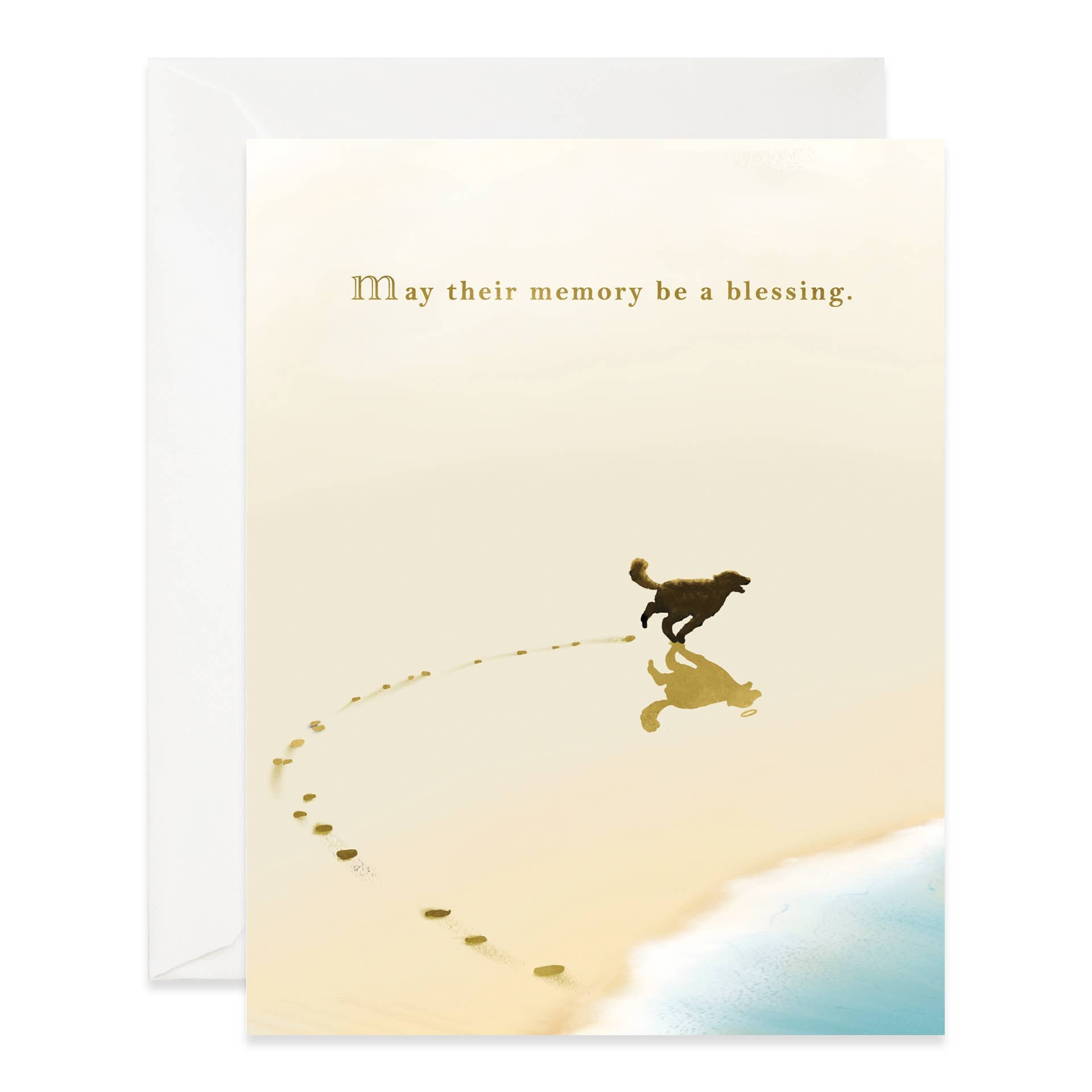 Beach Dog Angel Card