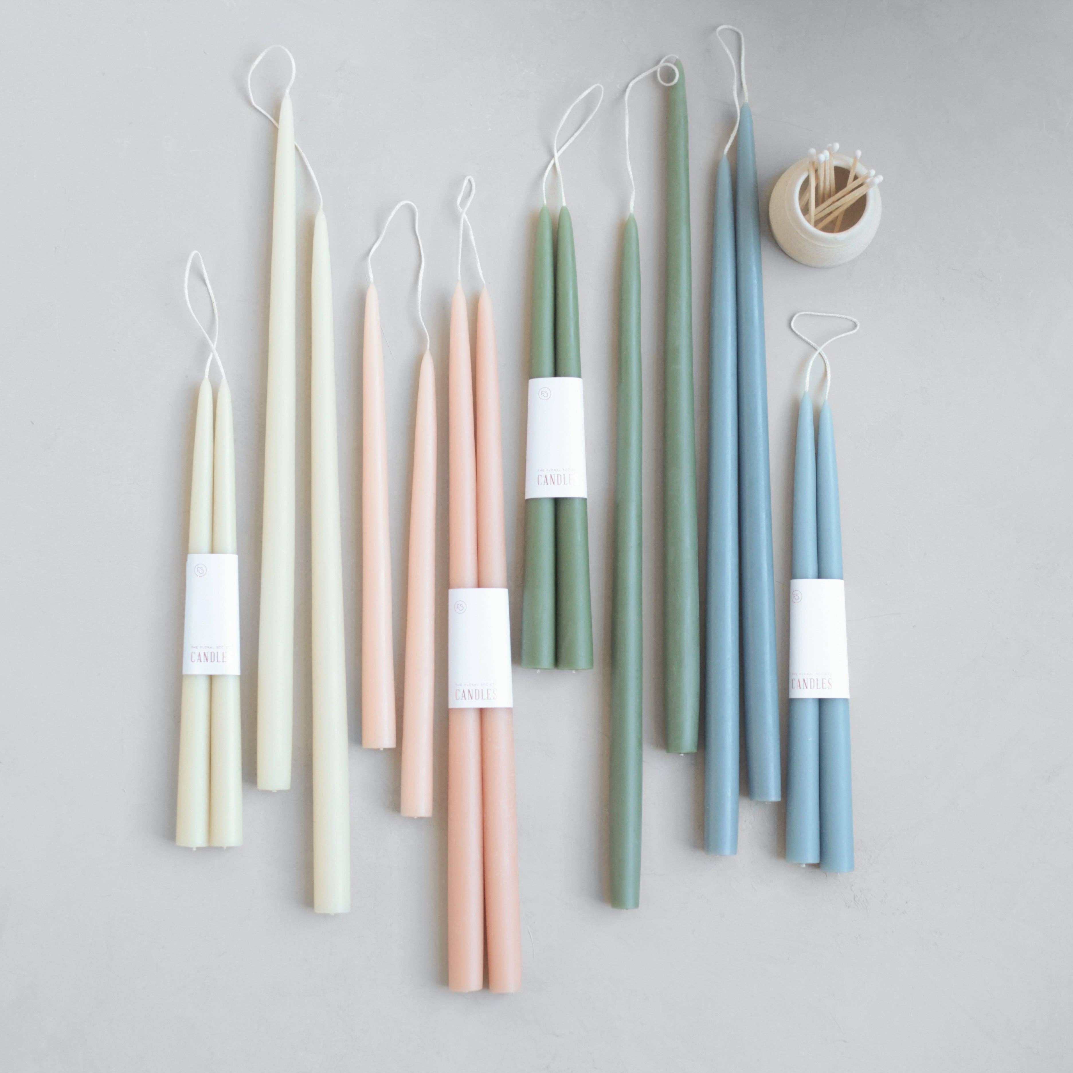 The Floral Society - 12" Original Dipped Taper Candles: Heron