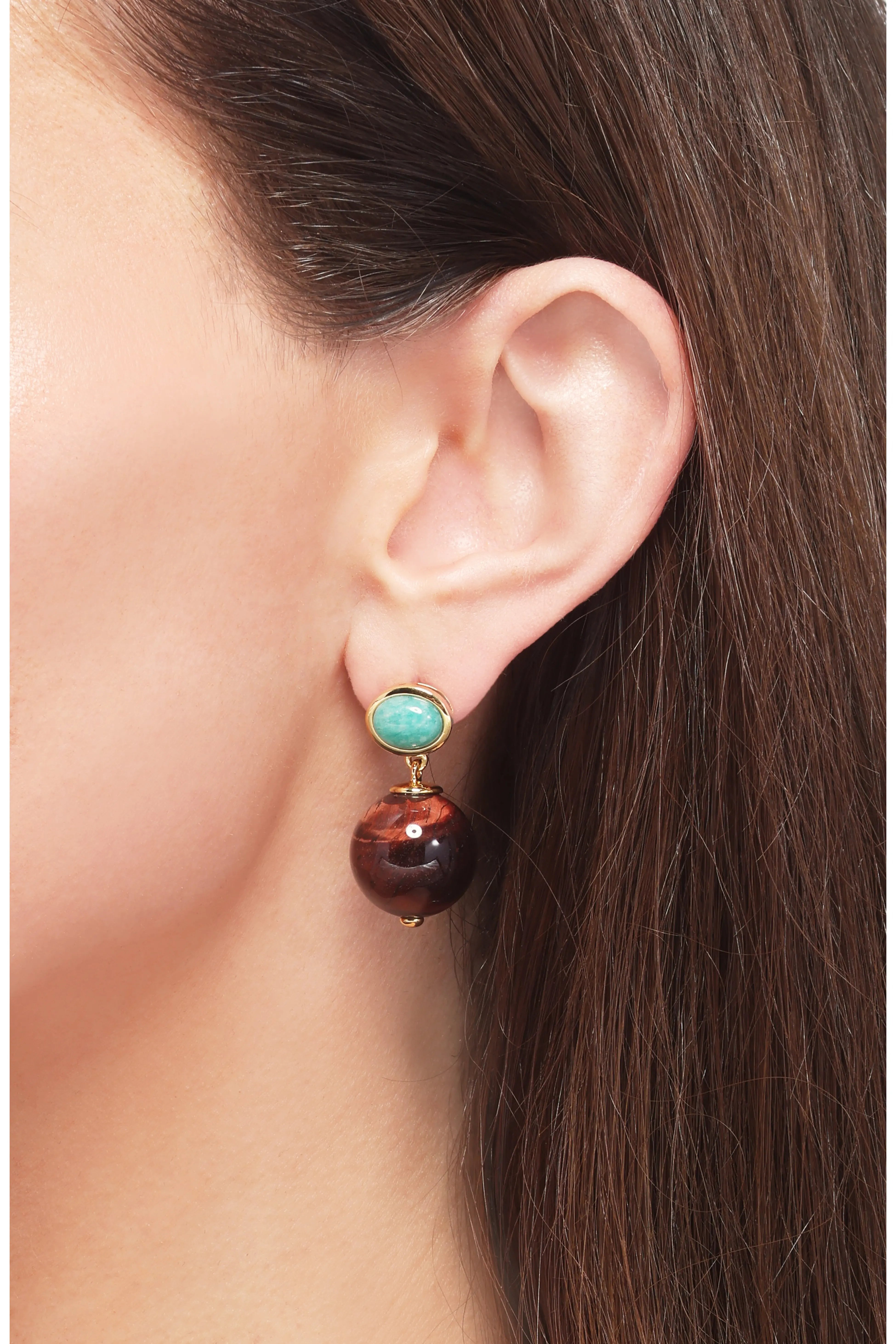 Umbria Earrings - Tiger's Eye