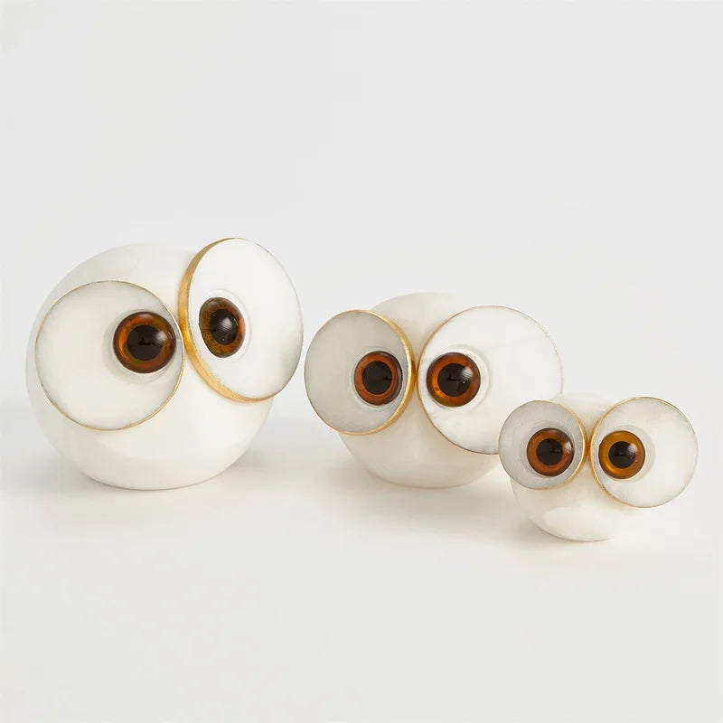 Alabaster Big Eyed Owl