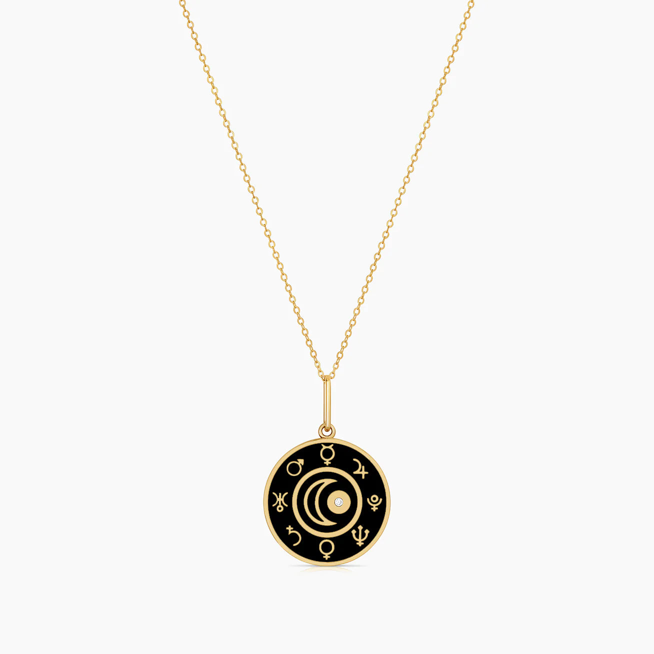 Alchemy Black Enamel Necklace