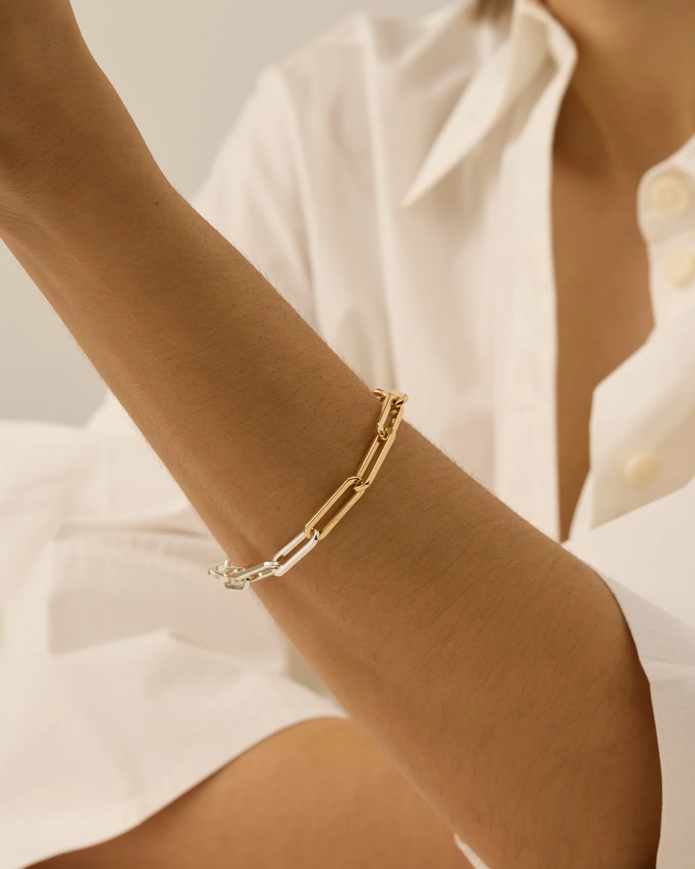 And Slim Bracelet - Two-Tone