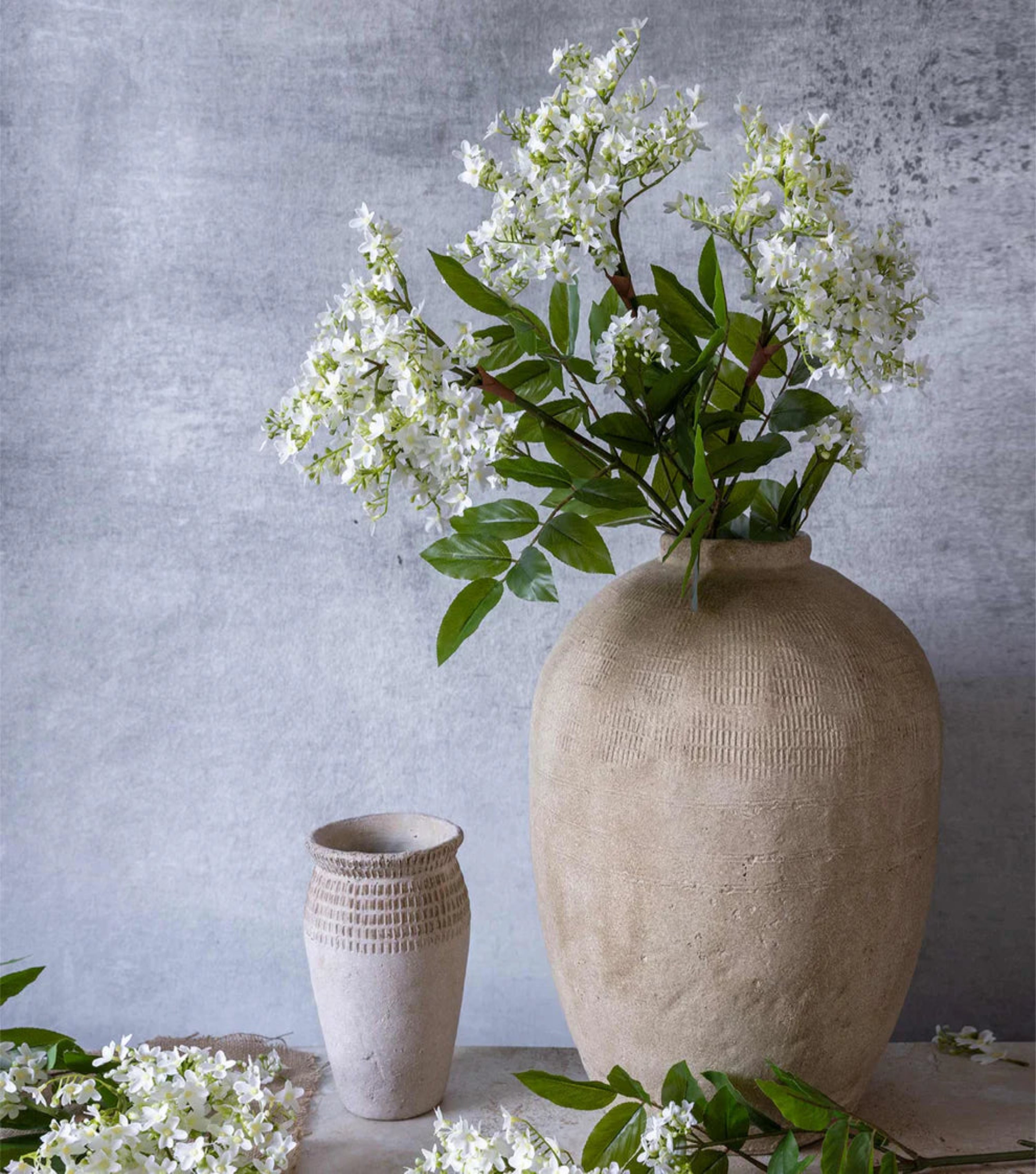 Artificial Lilac Stem - White