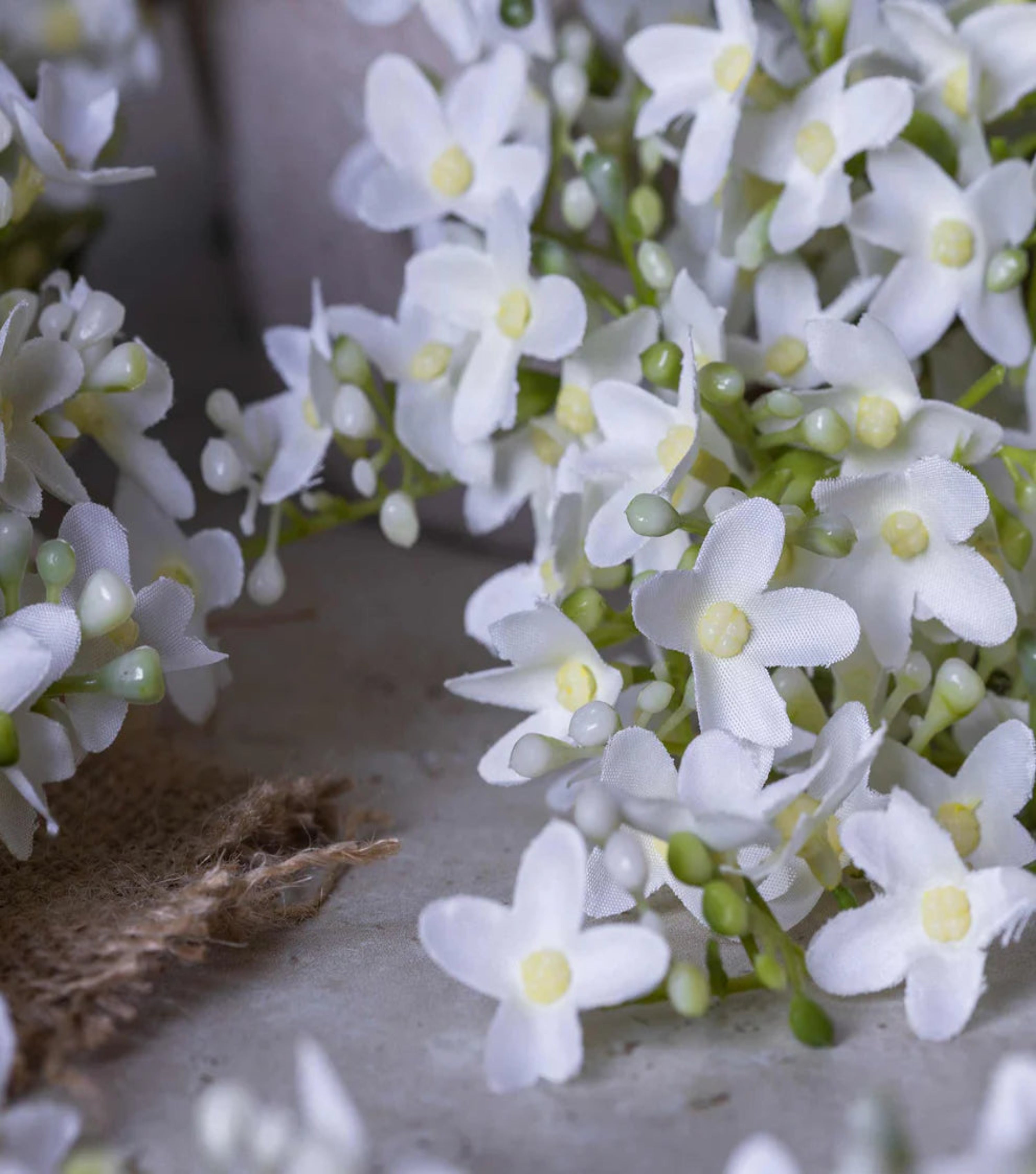 Artificial Lilac Stem - White