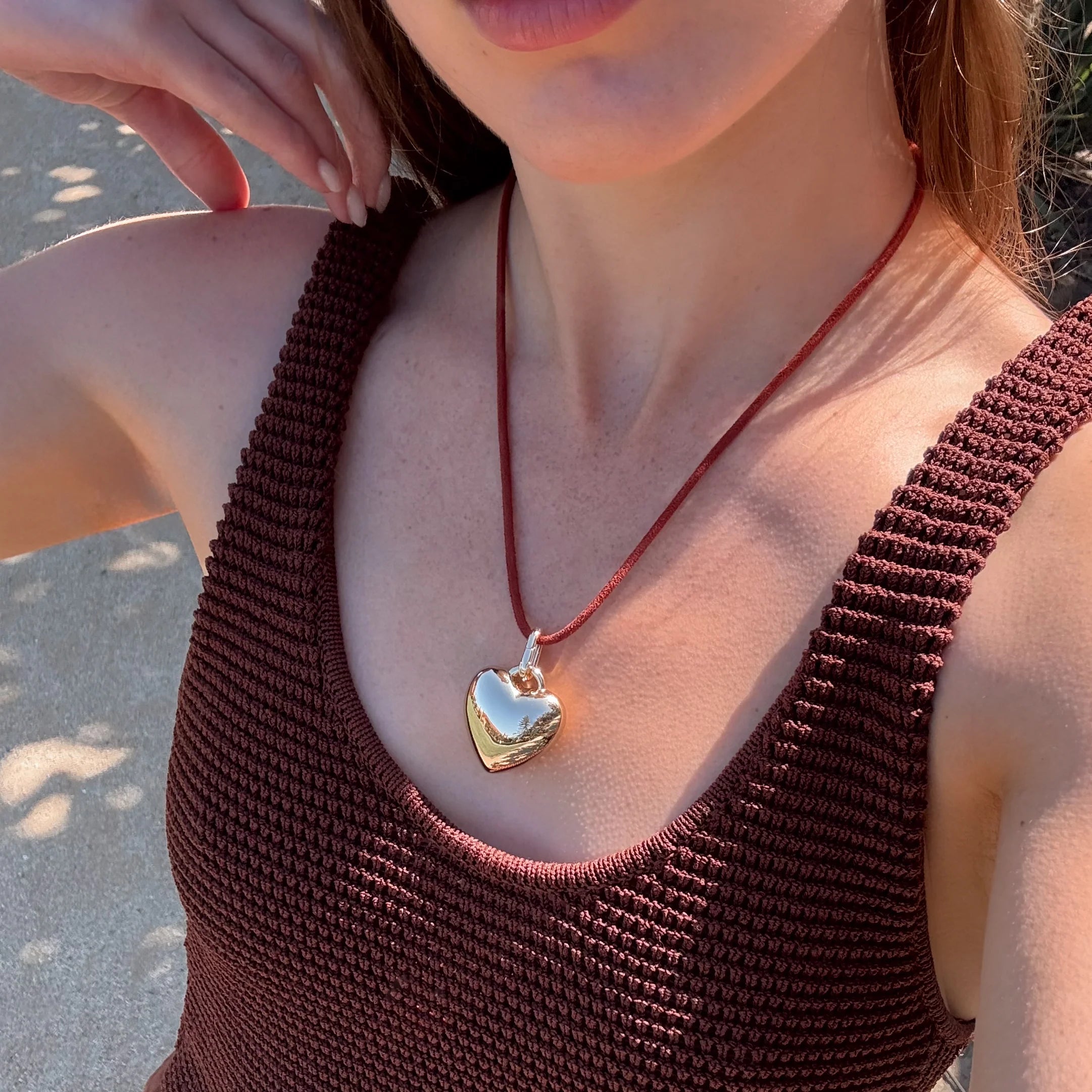 Aurelie Puffy Heart Clip Charm