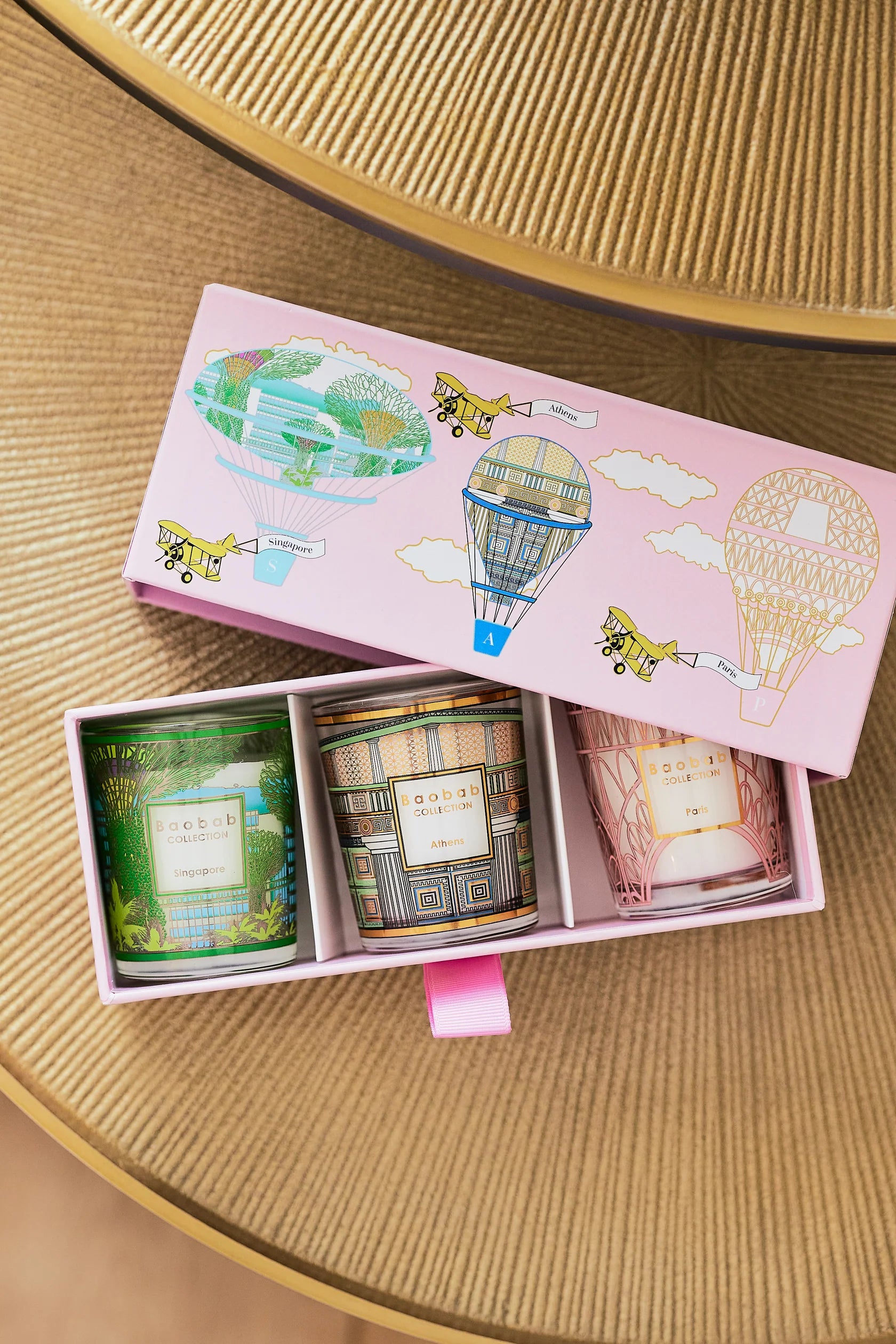 Trio Travel Candles Singapore-Athens-Pairs